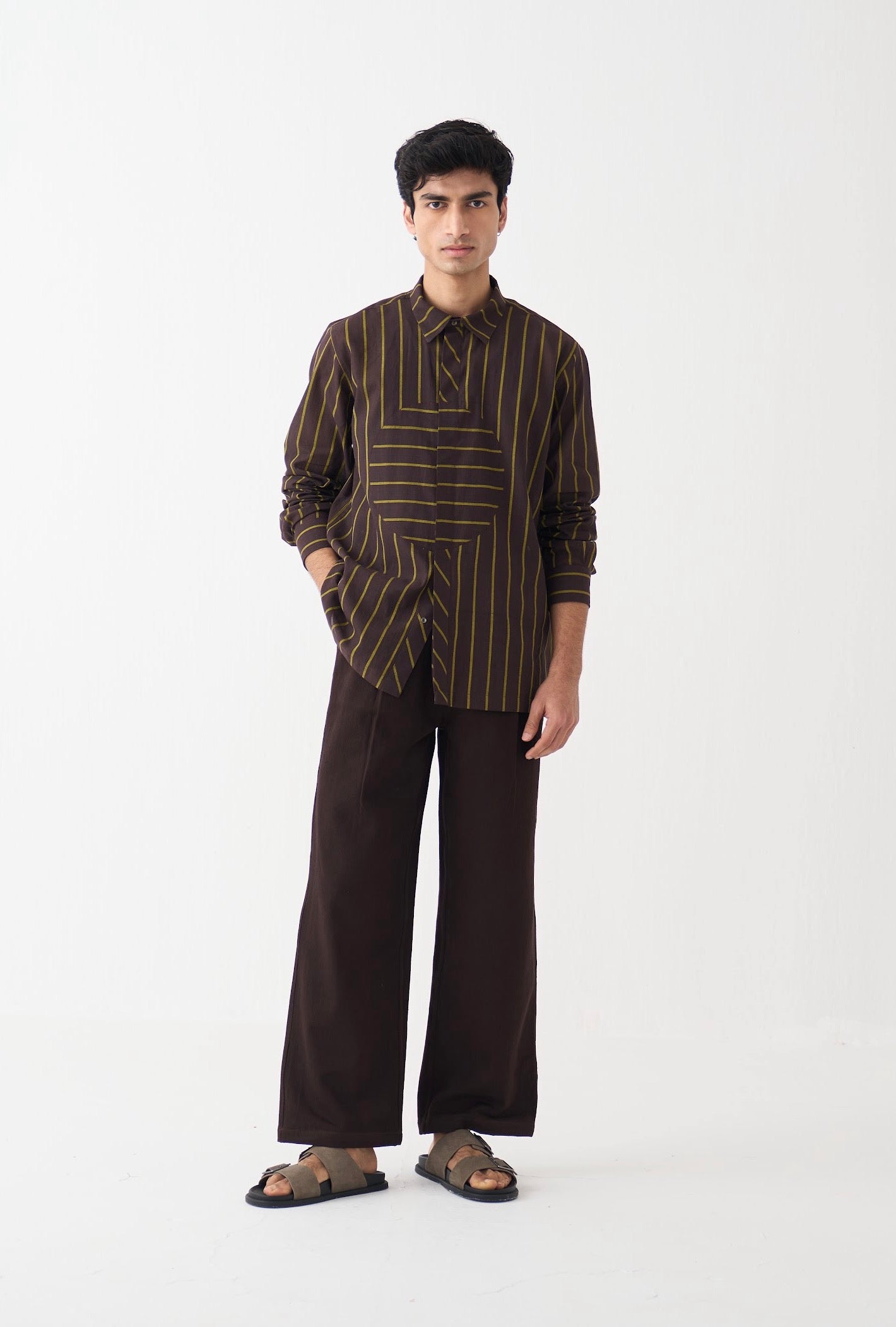 Circle Applique Patch Shirt Co-ord