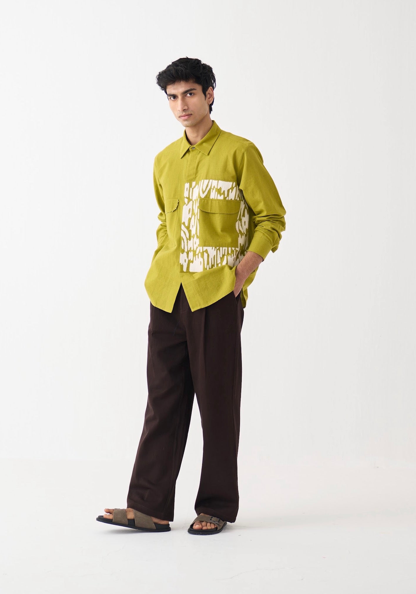 Emb. Patch Detail Shirt Co-ord