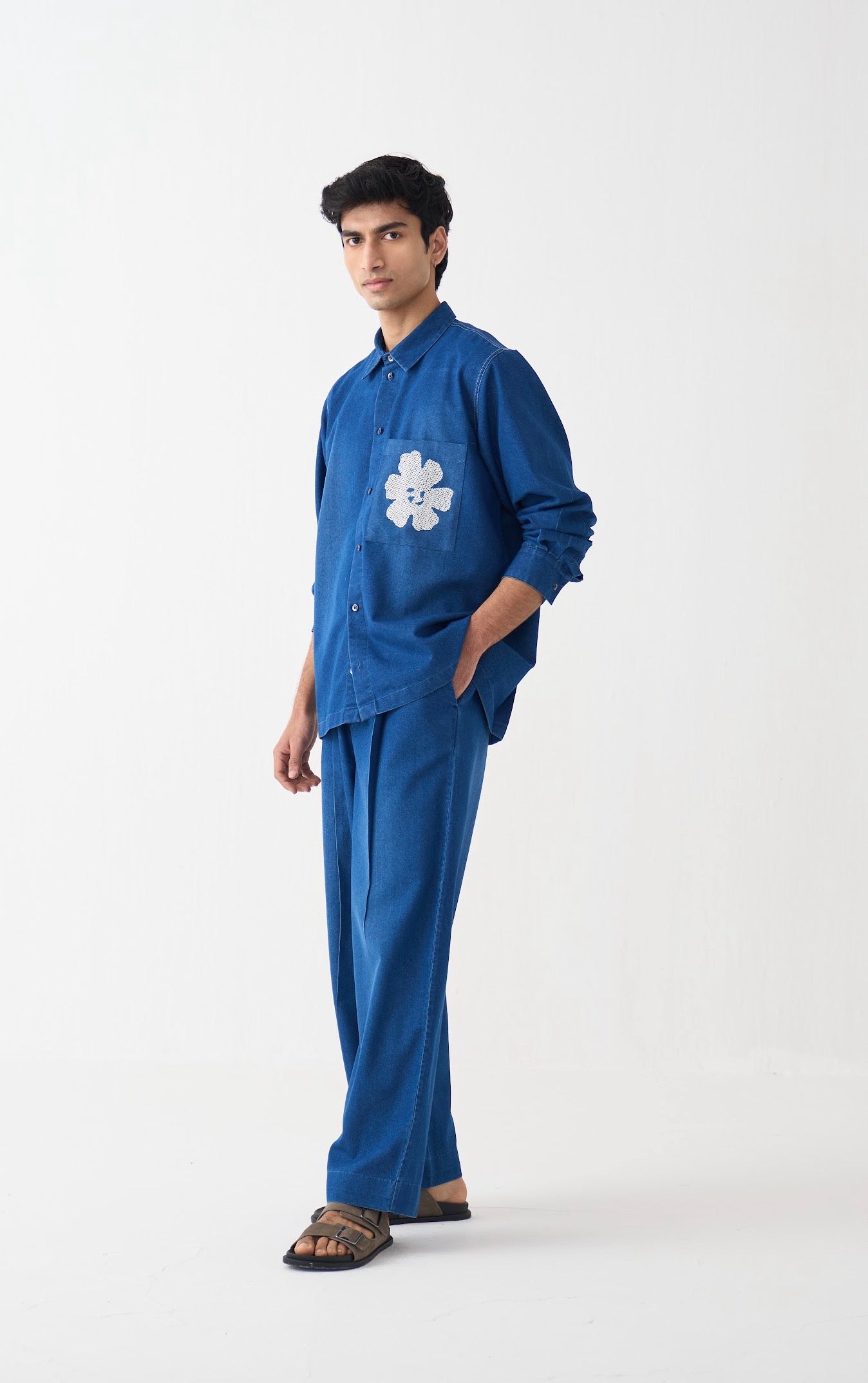 Emb. Patch Pocket Shirt Co-ord