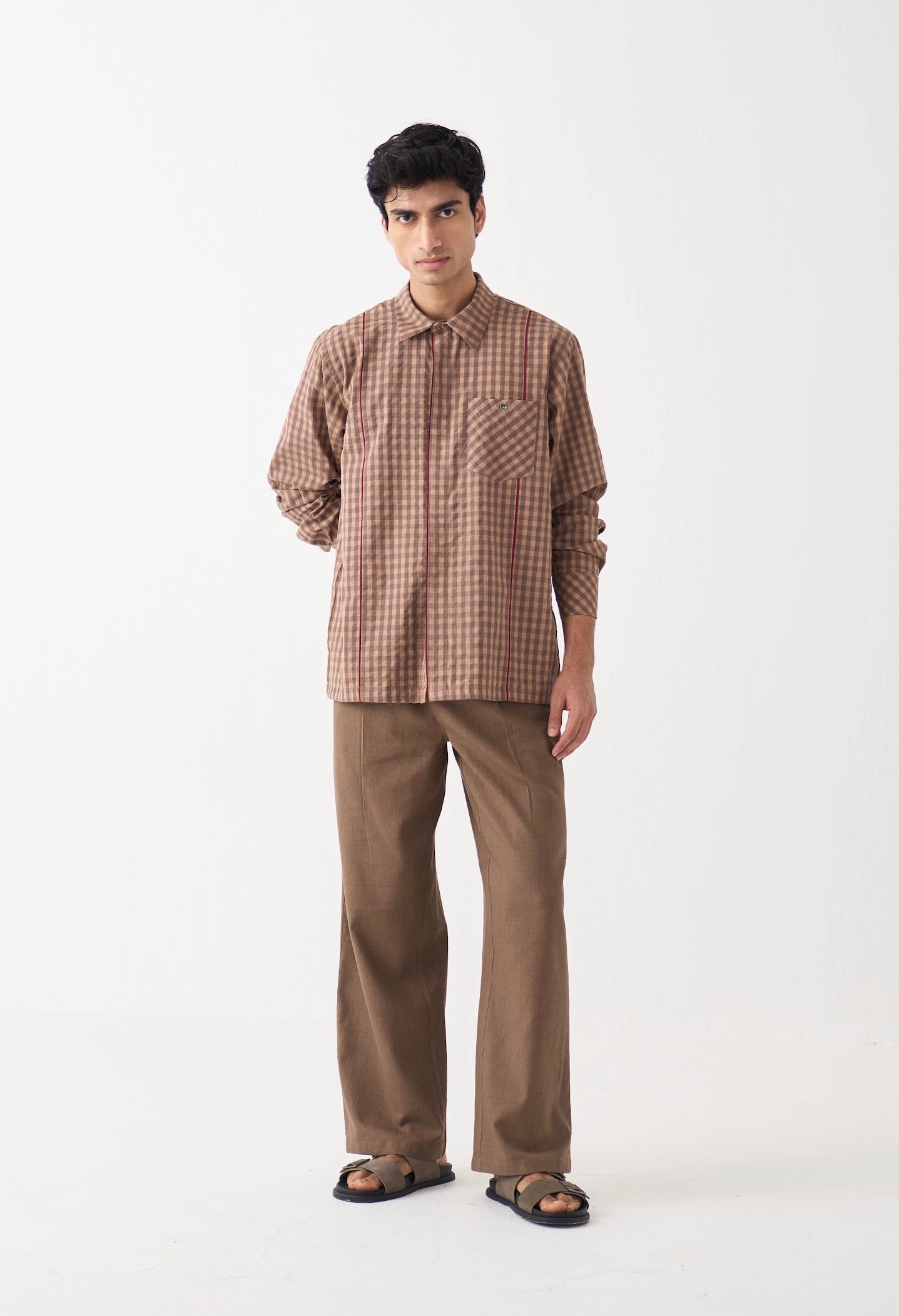 Piping Detail Shirt Co-ord