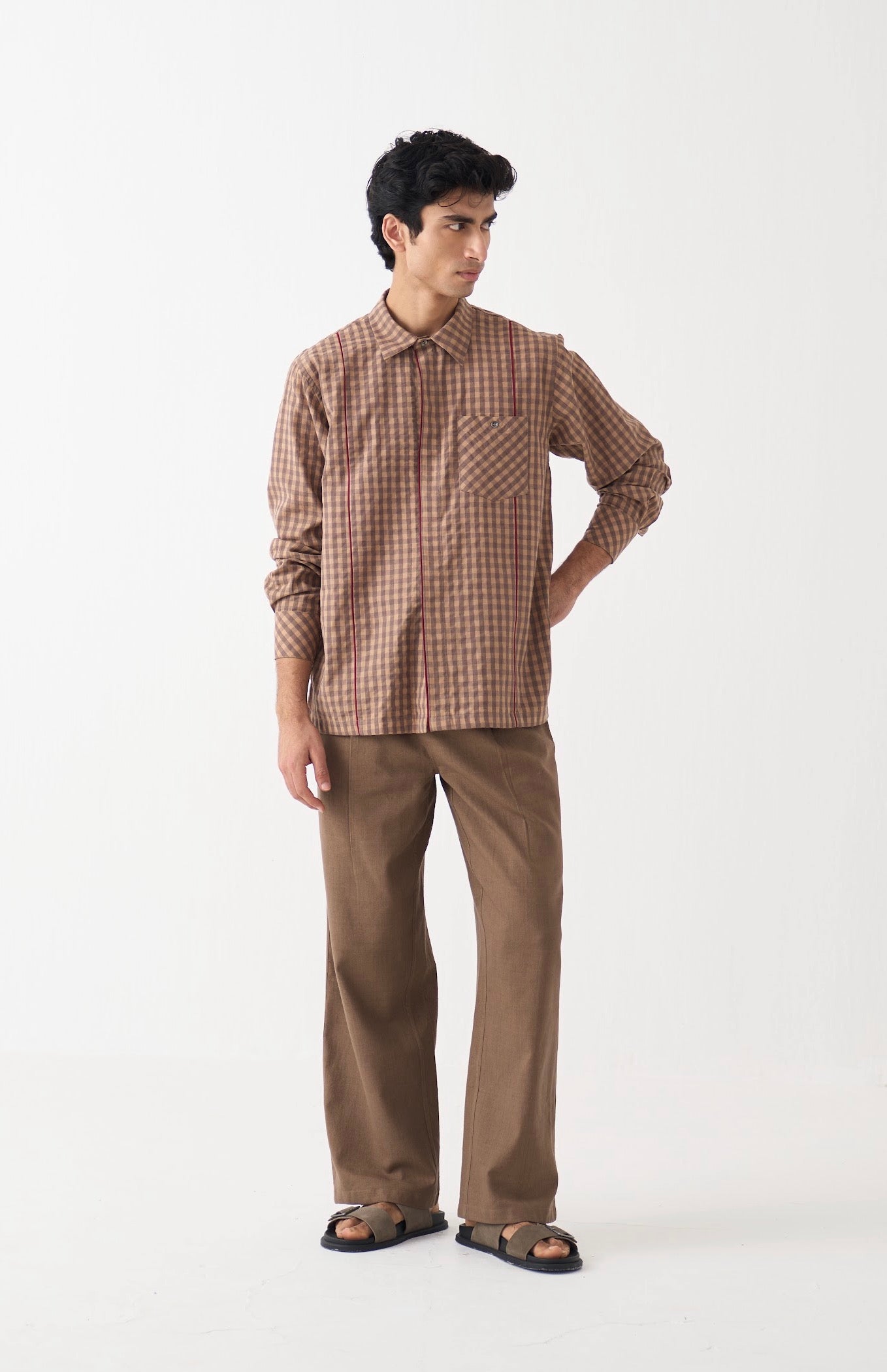 Piping Detail Shirt Co-ord