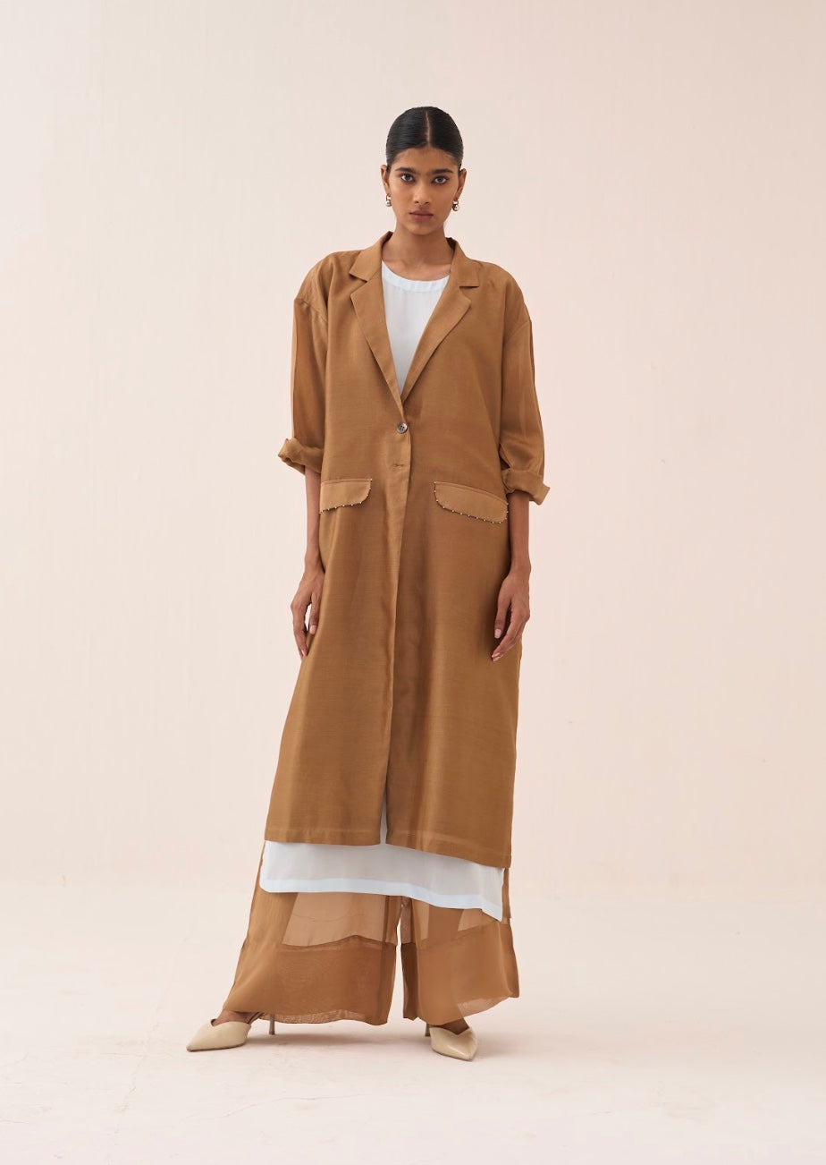 Back Tie Overlay Jacket (set Of 3)