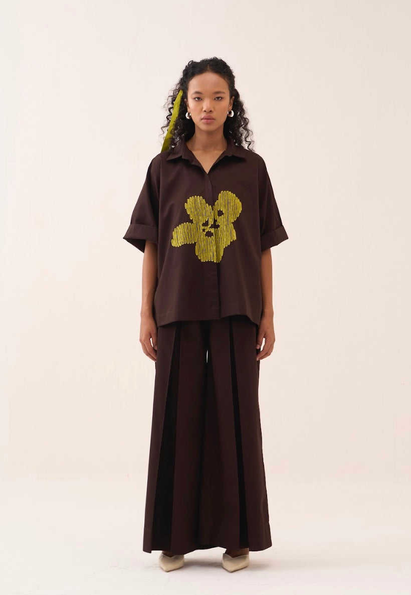 Emb. Floral Shirt Co-ord (set Of 2)