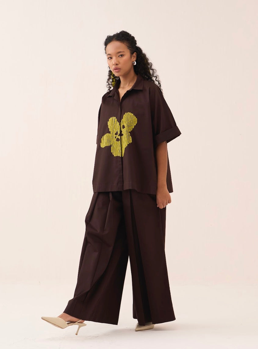 Emb. Floral Shirt Co-ord (set Of 2)