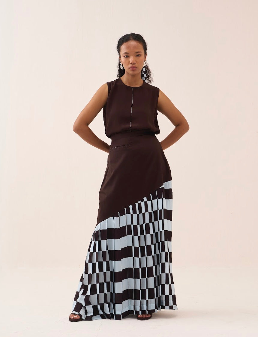 Checkered Skirt Co-ord (set Of 2)