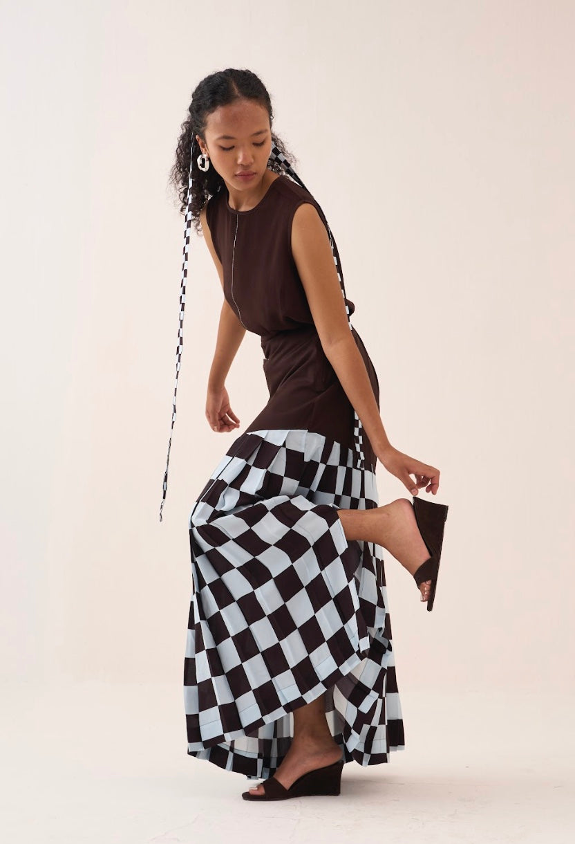 Checkered Skirt Co-ord (set Of 2)