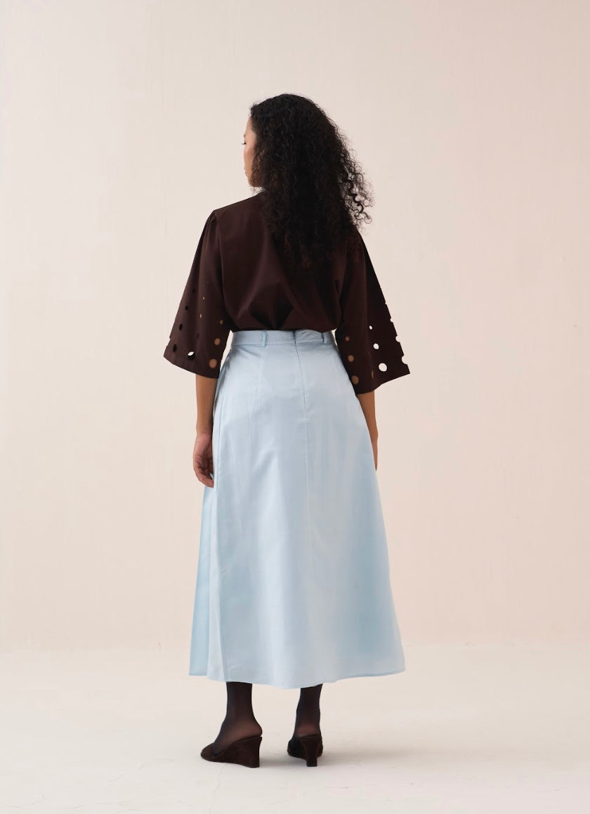Gathered Emb. Top Co-ord