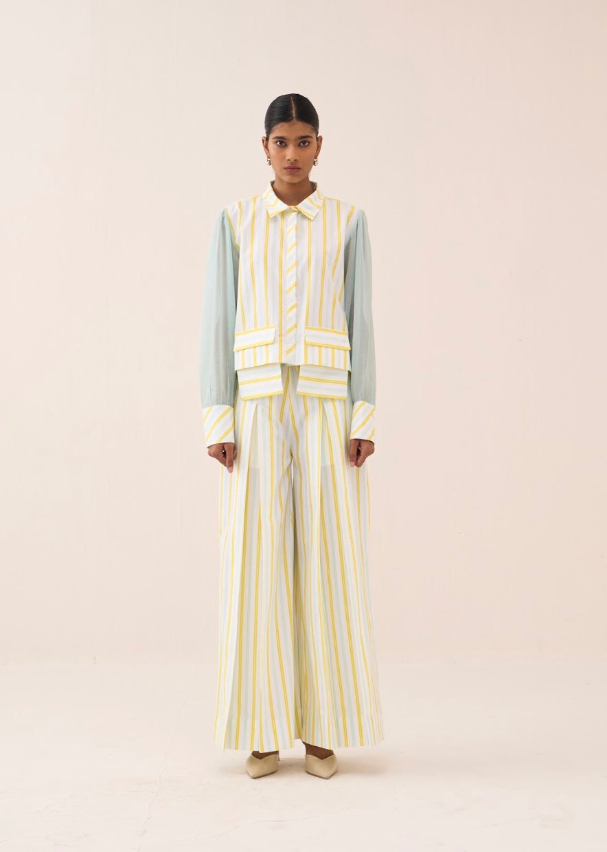Crop Shirt Co-ord (set Of 2)