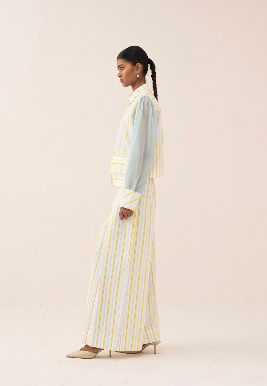 Crop Shirt Co-ord (set Of 2)
