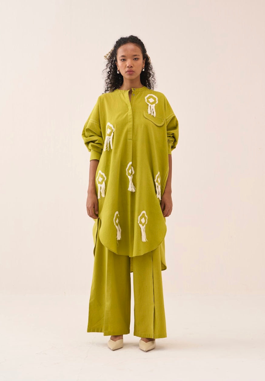 Fringe Bat Sleeve Shirt Co-ord (set Of 2)