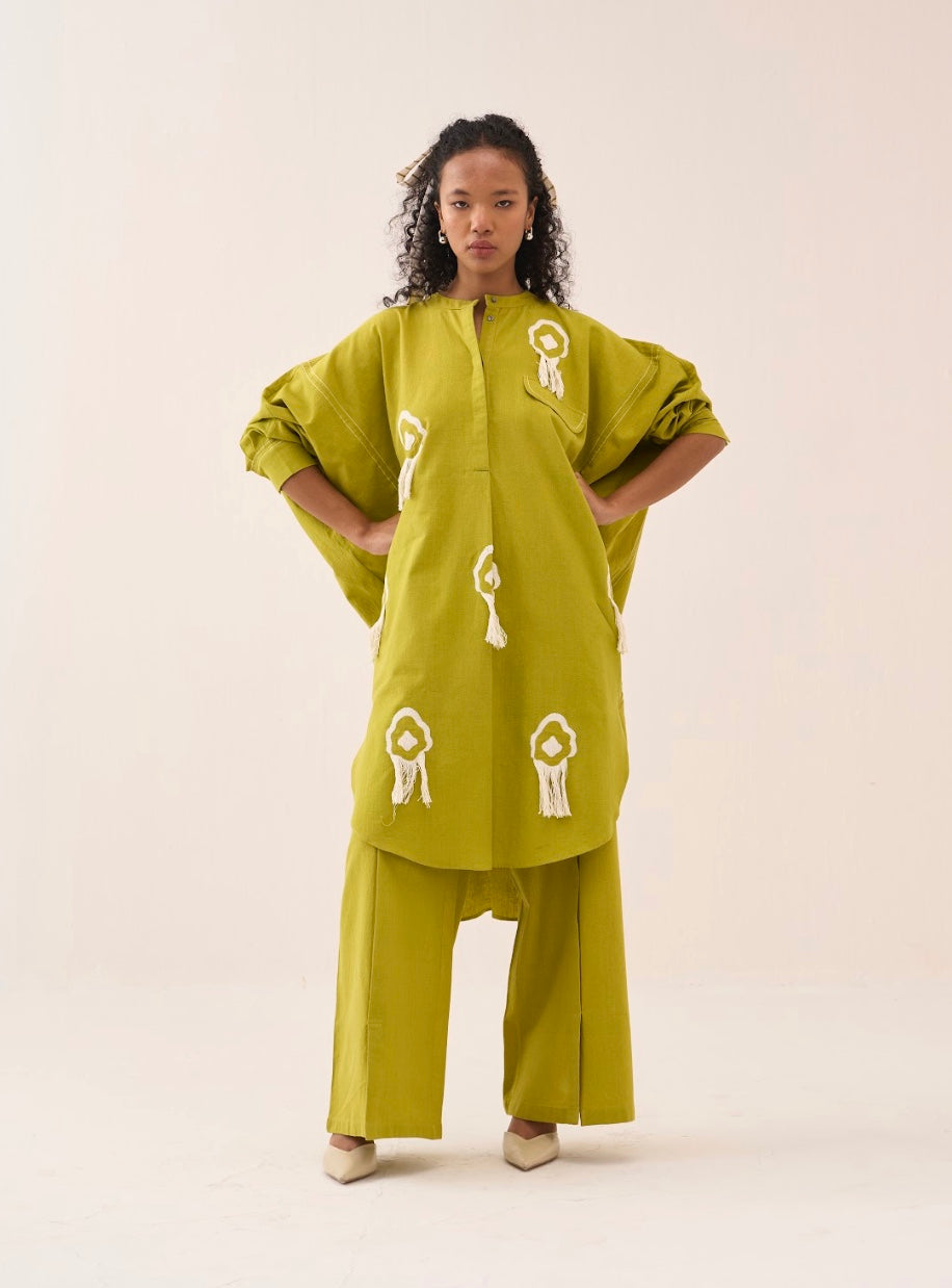 Fringe Bat Sleeve Shirt Co-ord (set Of 2)