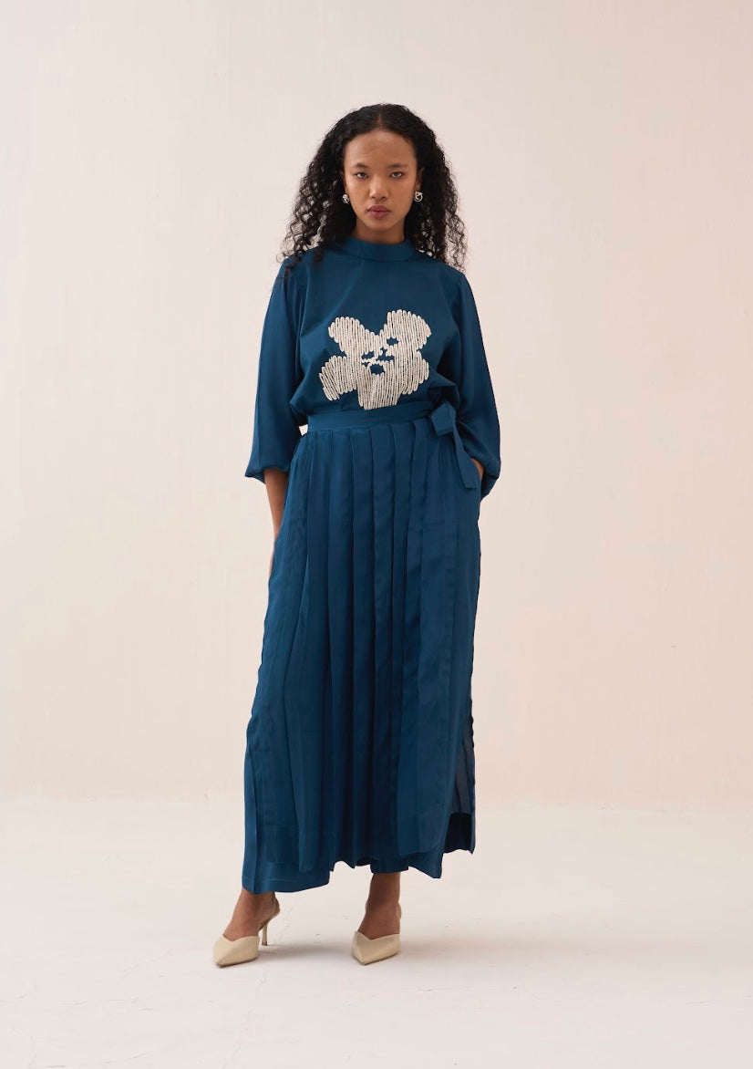 Floral Emb. Top Co-ord (set Of 2)