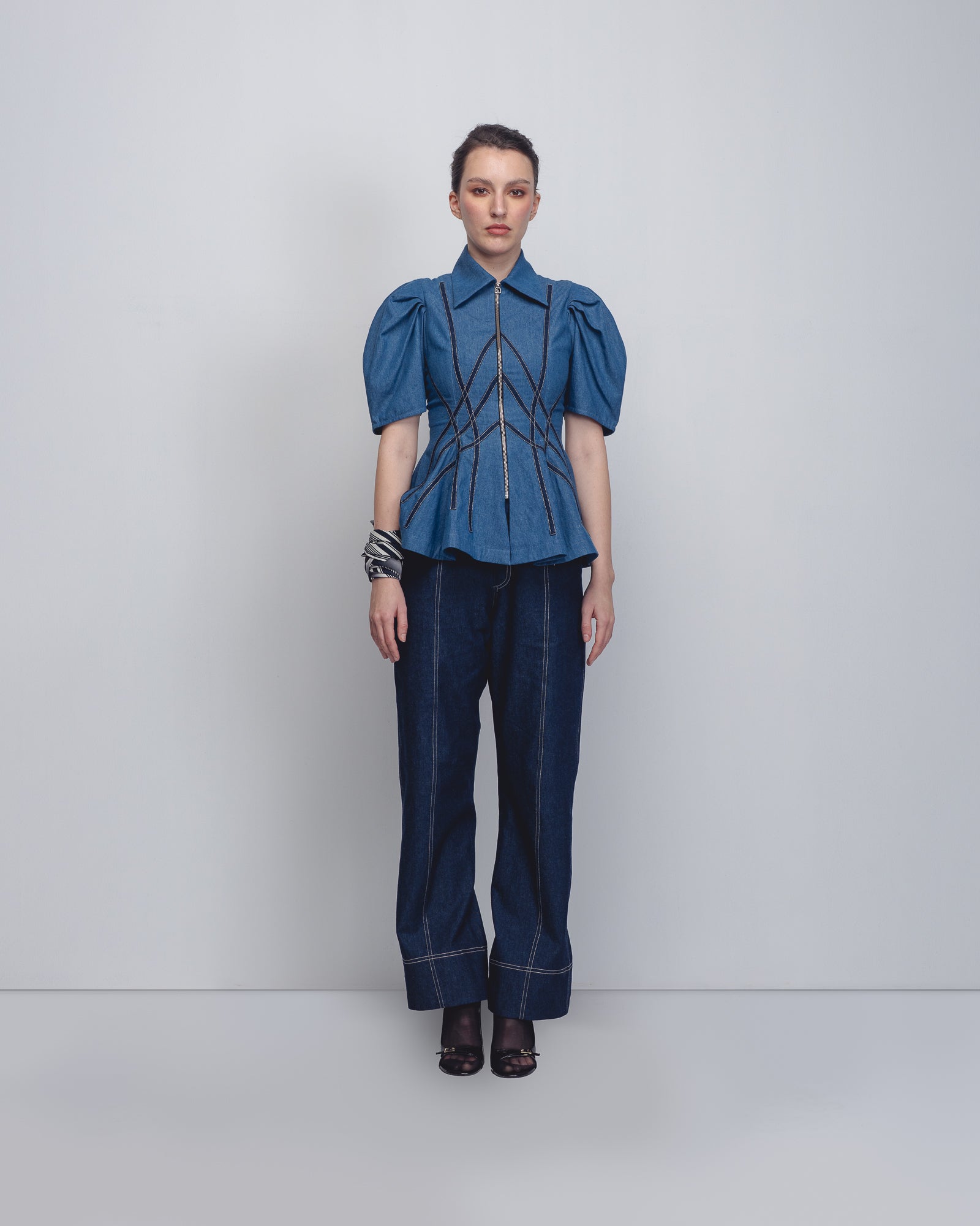 Spirale Denim Top