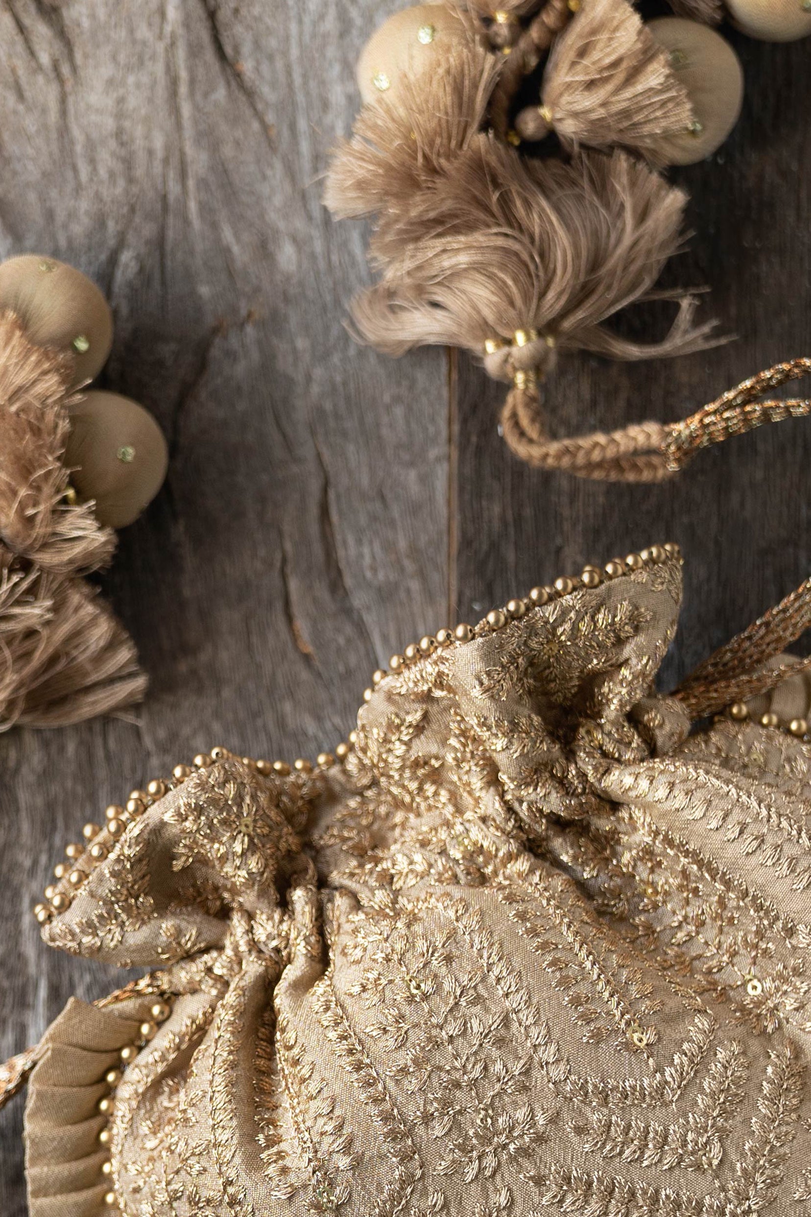 Leela Heritage Potli Gray Brown Colour