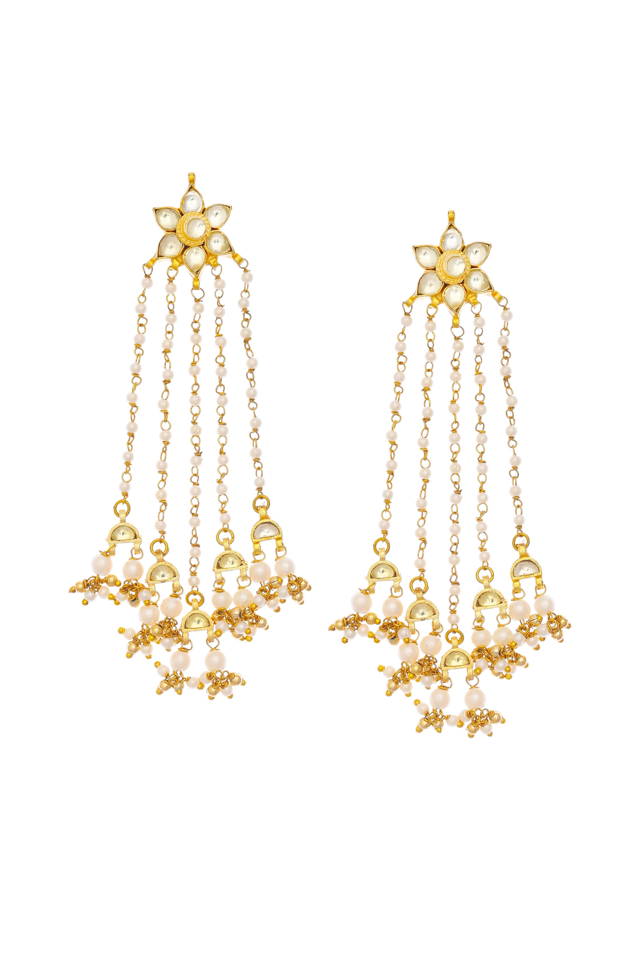 Kundan Jadau Flower Earrings