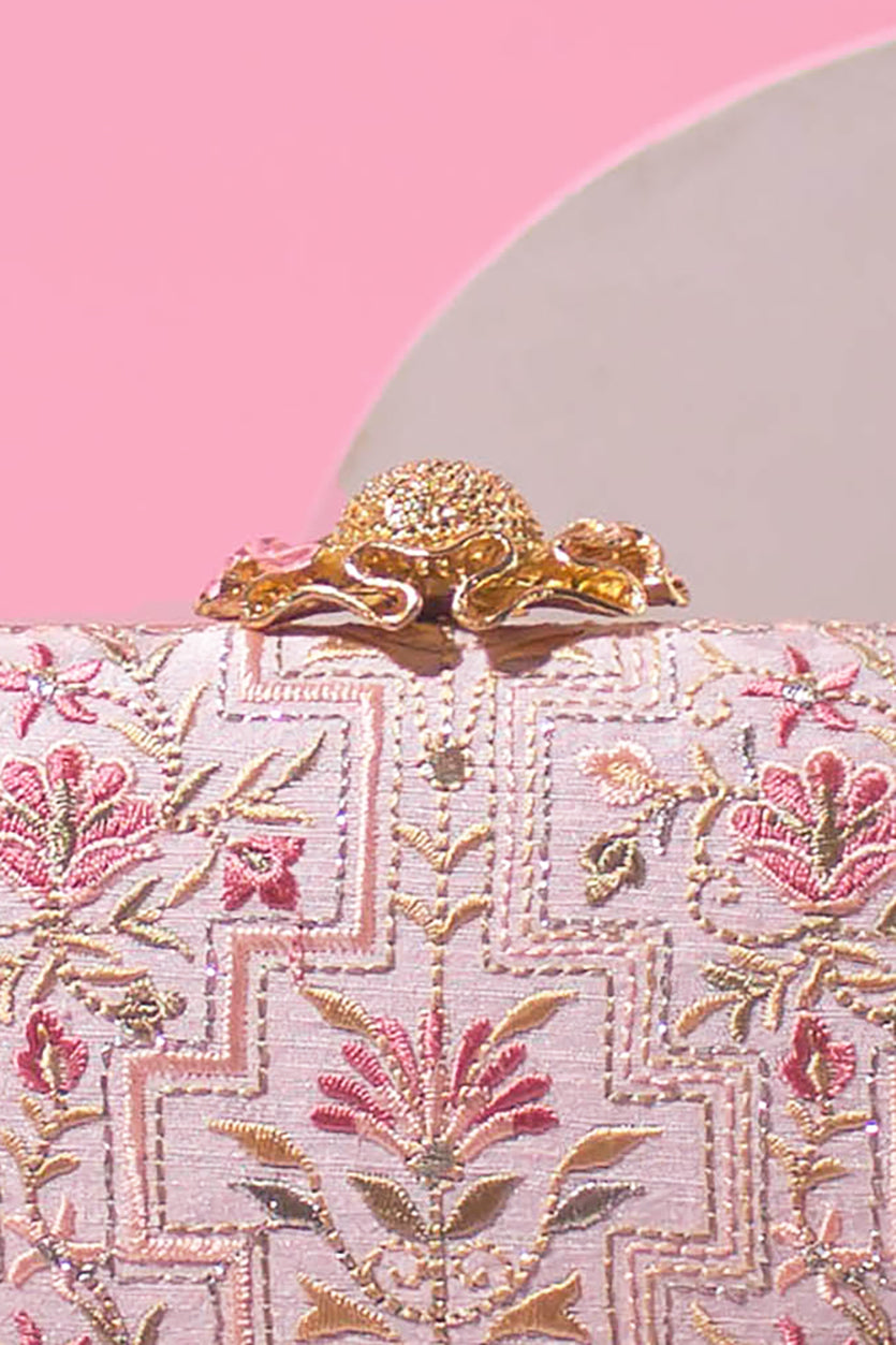 Mogra Capsule Clutch Baby Pink