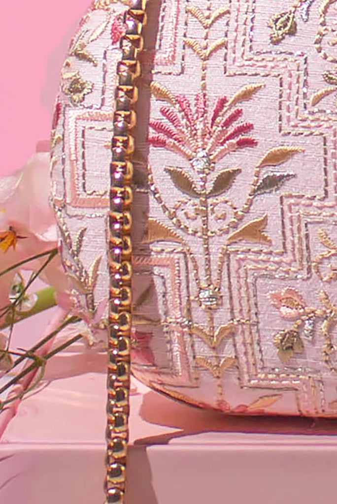 Mogra Capsule Clutch Baby Pink