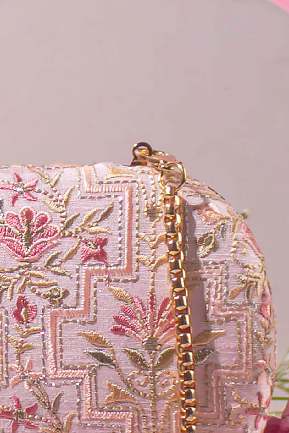 Mogra Capsule Clutch Baby Pink