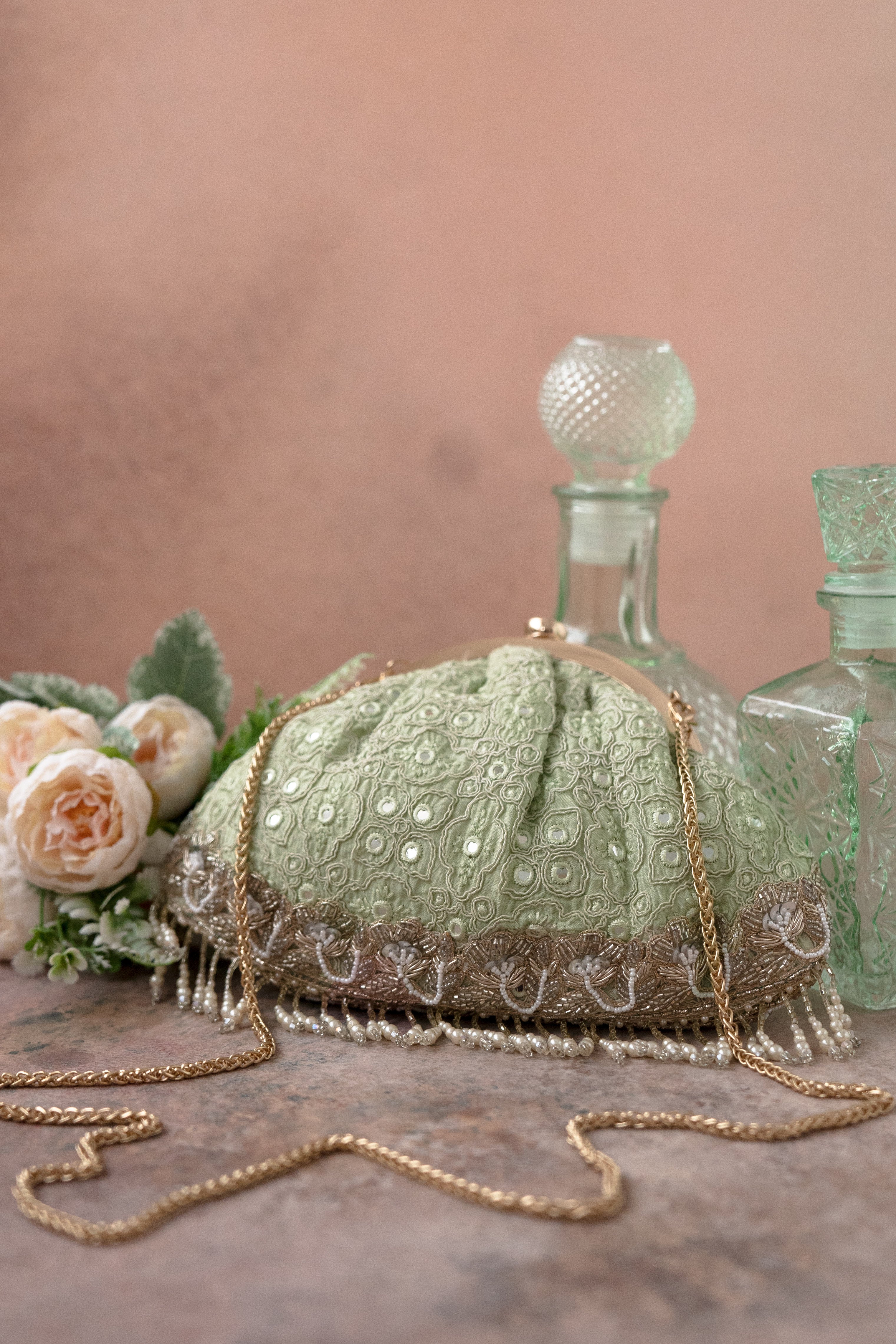 Monroe Vintage Purse Pastel Green