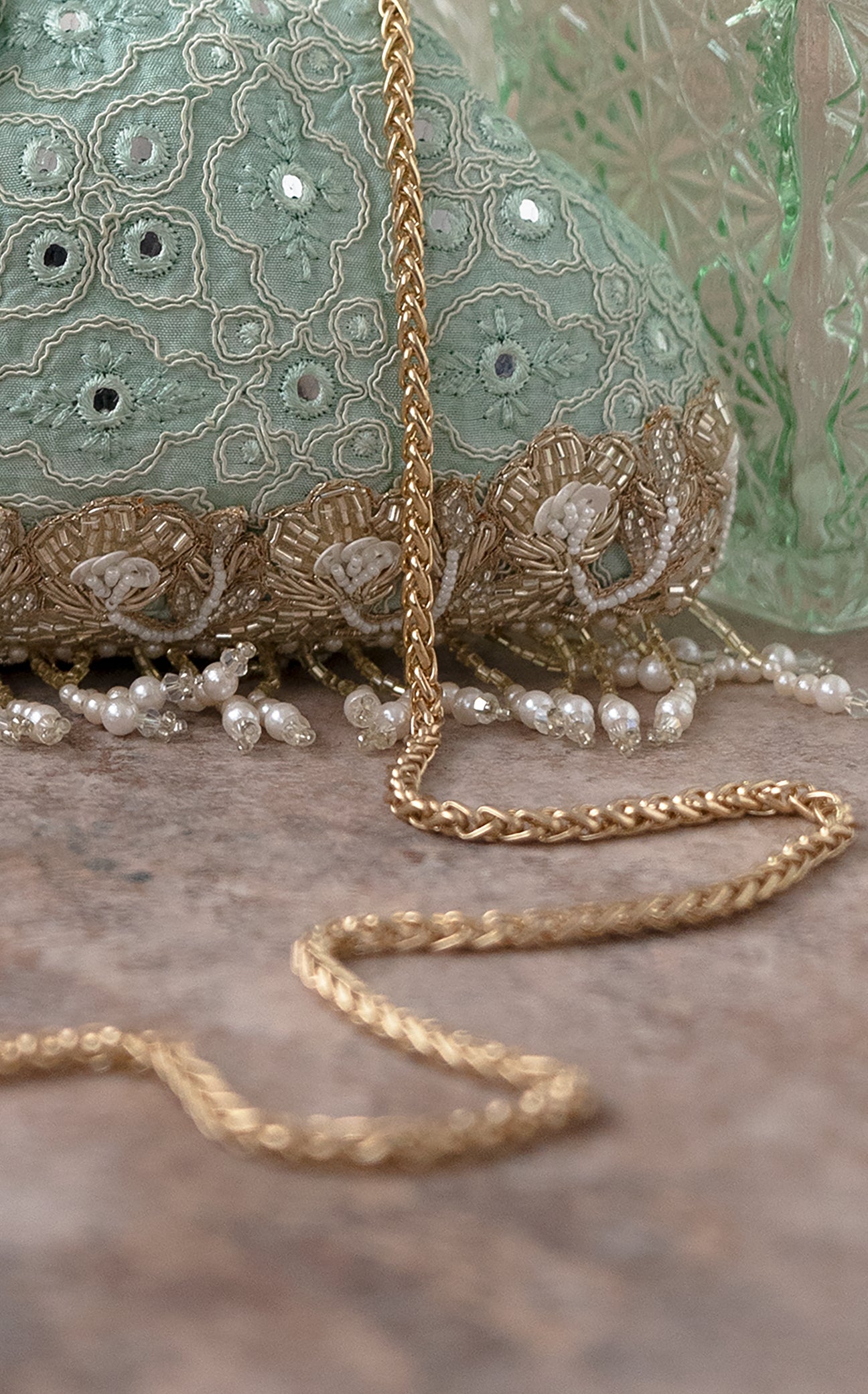 Monroe Vintage Purse Aqua