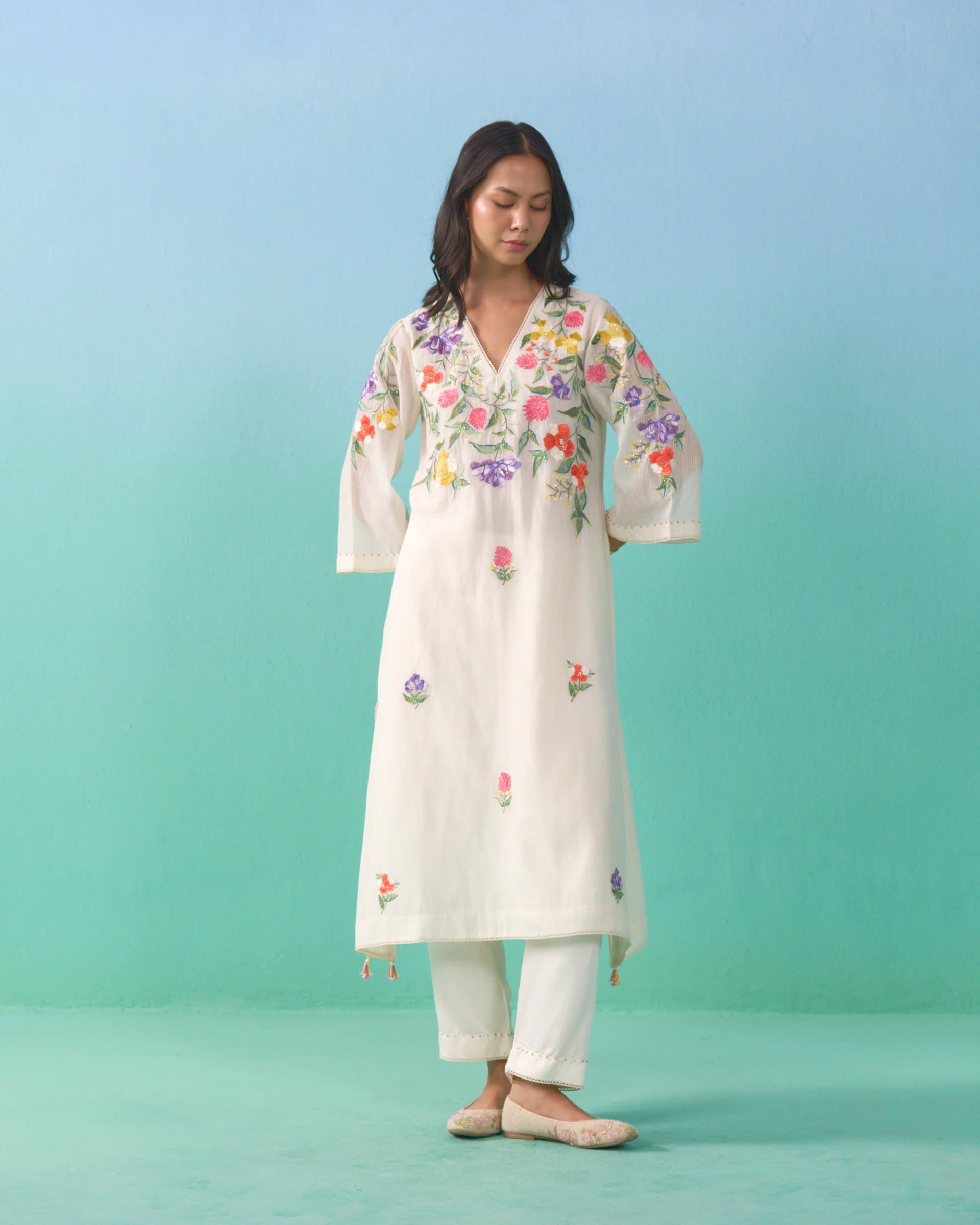 Parisa Kurta Set - Ivory