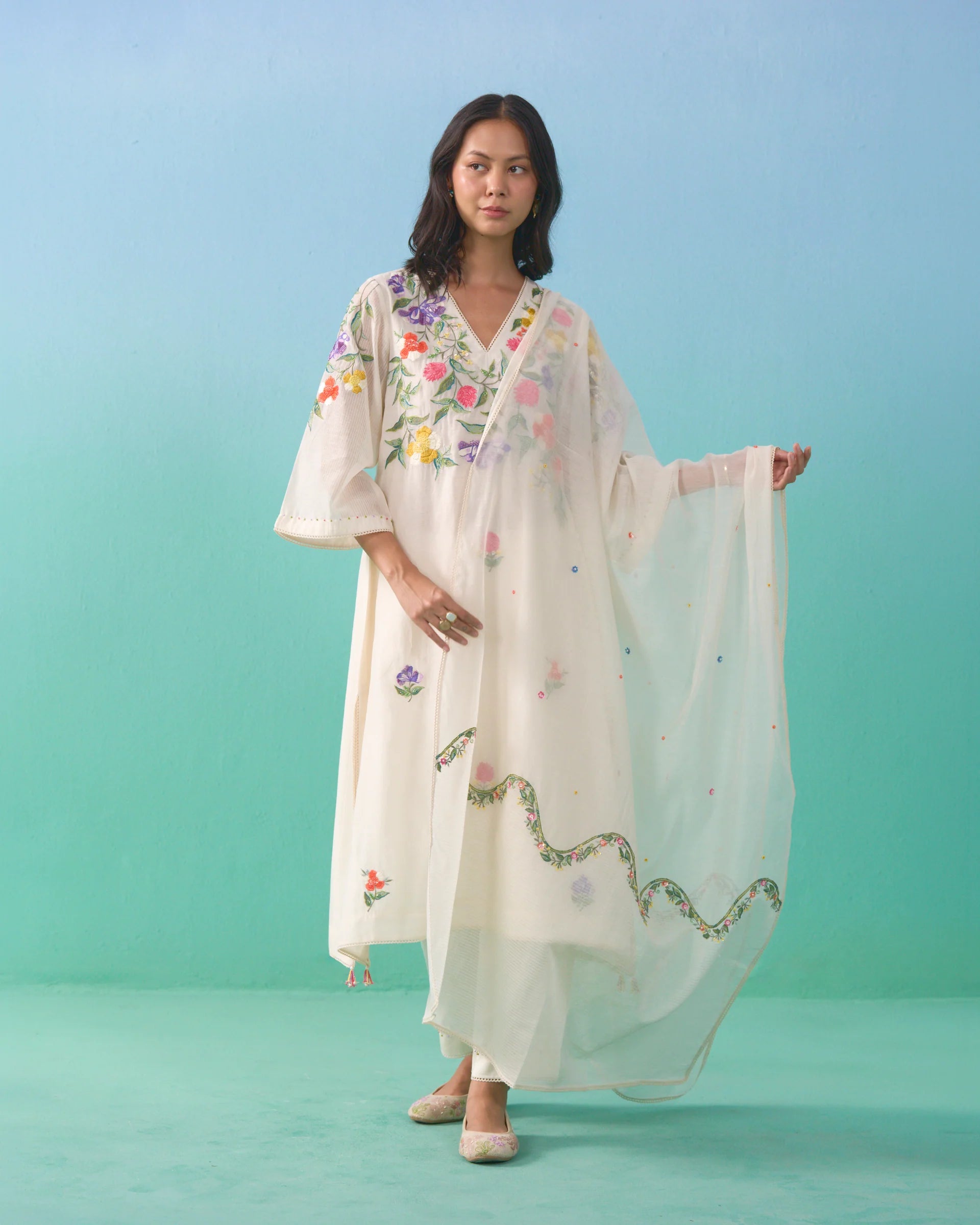 Parisa Kurta Set - Ivory