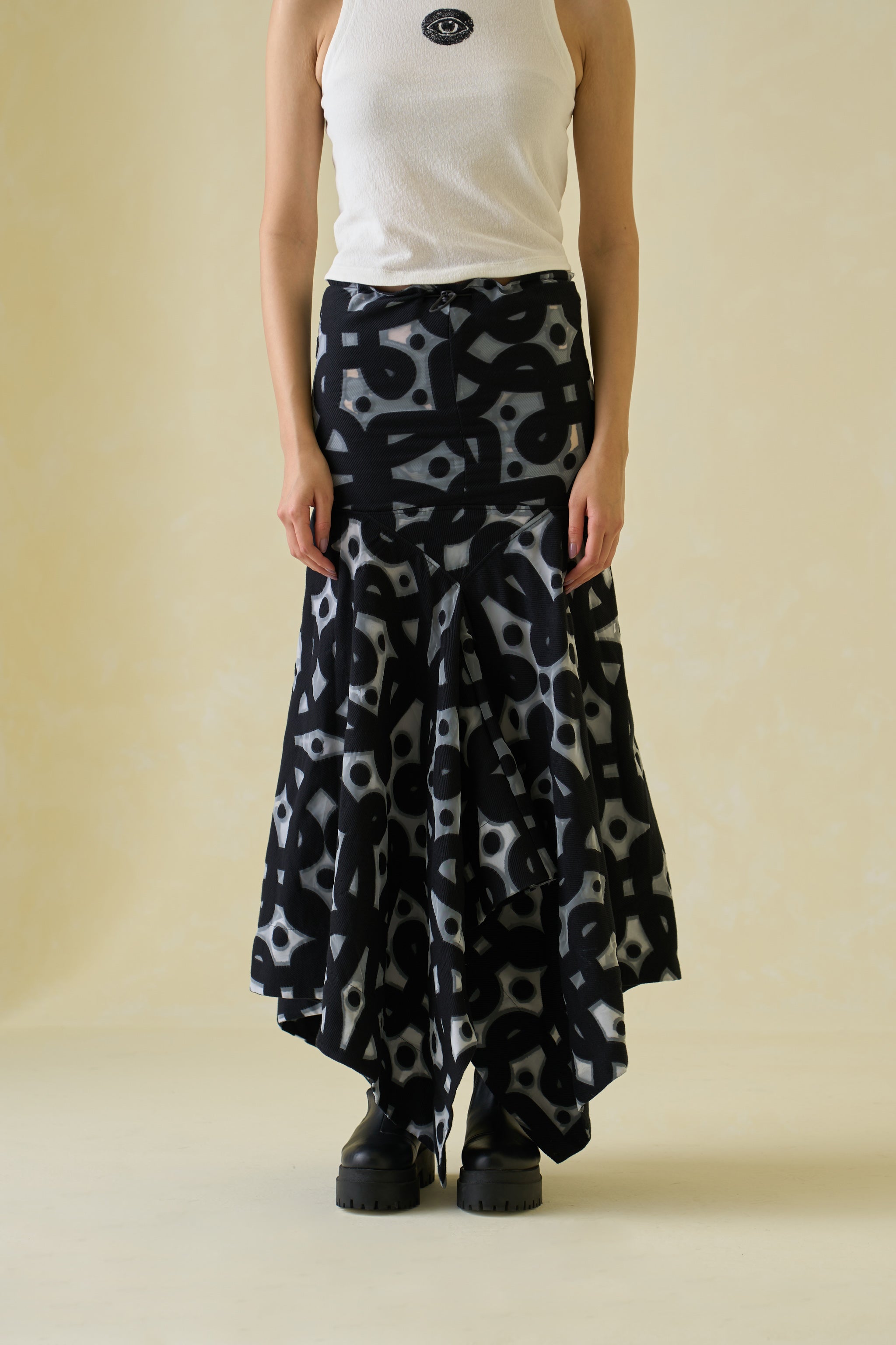 Kolam Jaquard Technical Skirt