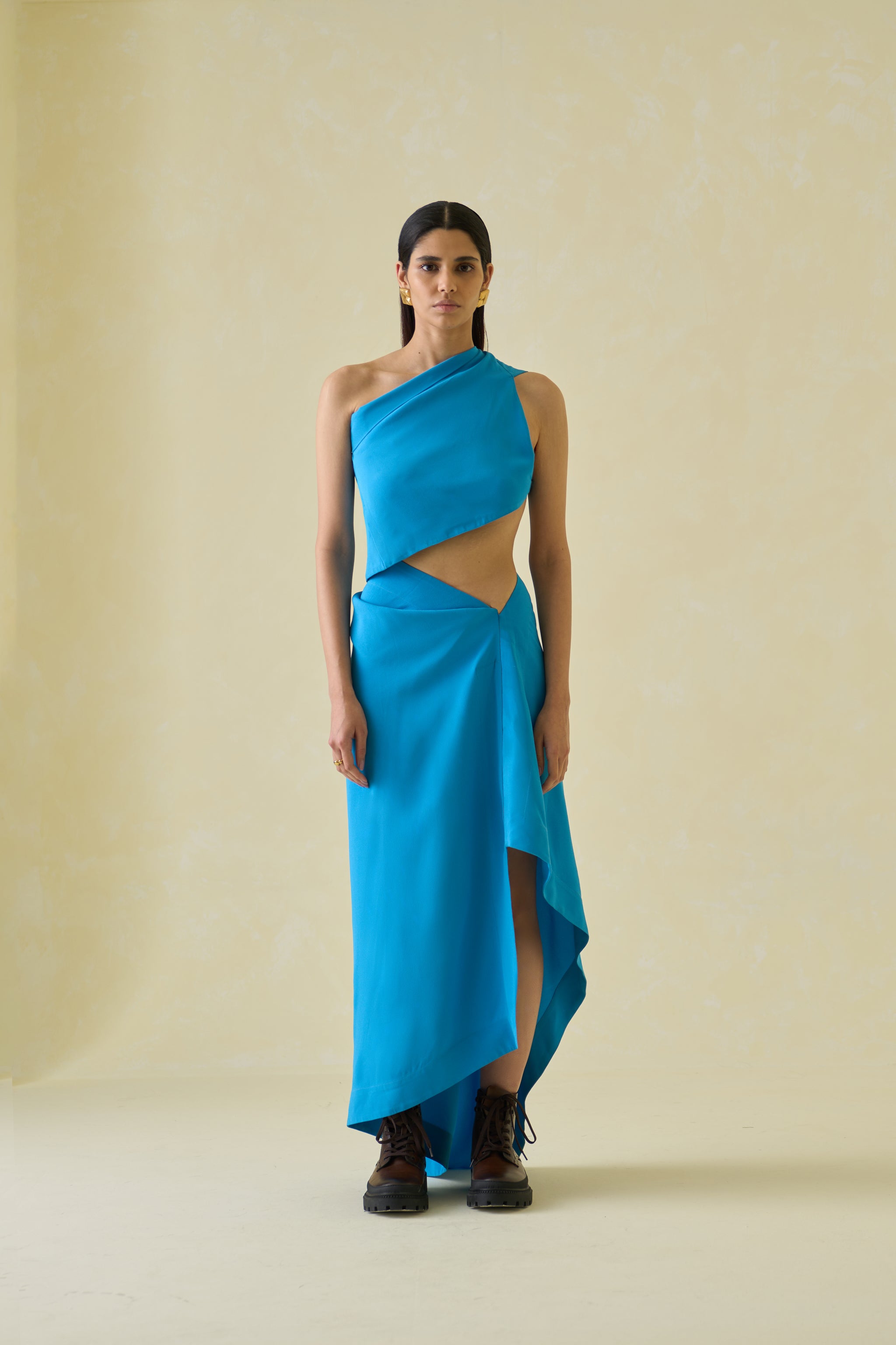 One-Shoulder Sari Top