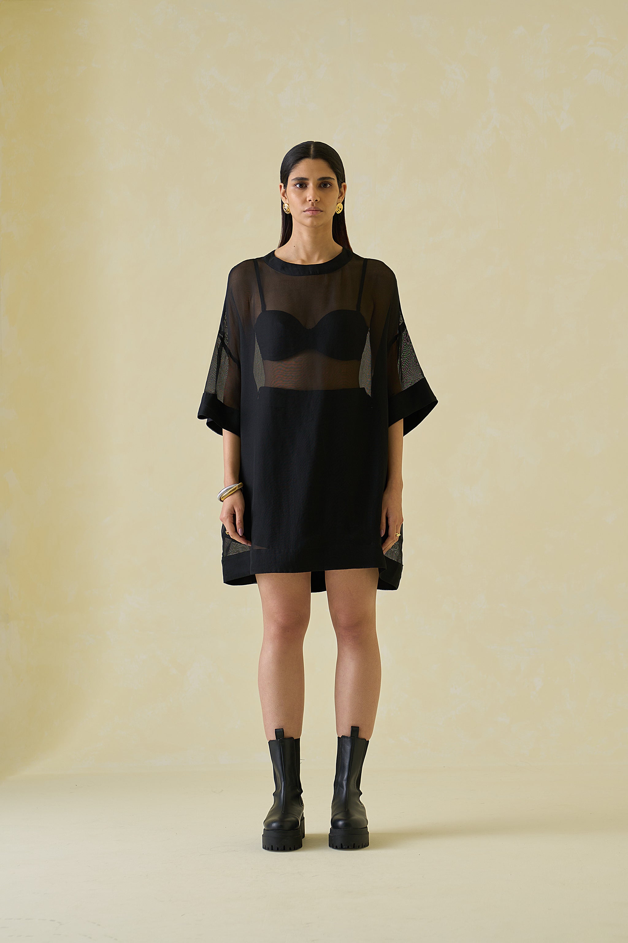 Mesh tshirt dress best sale