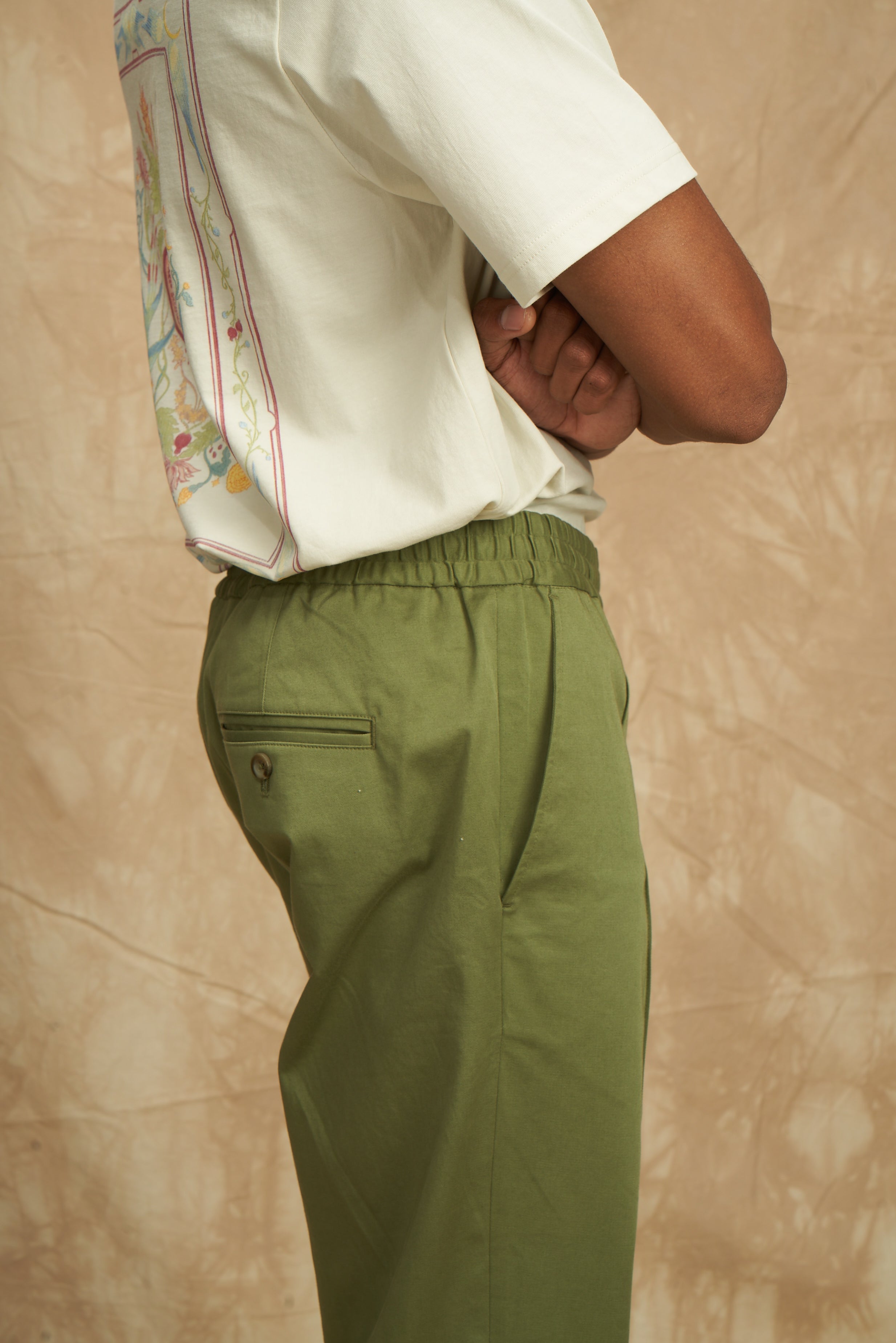 Elasticated Twill Trousers