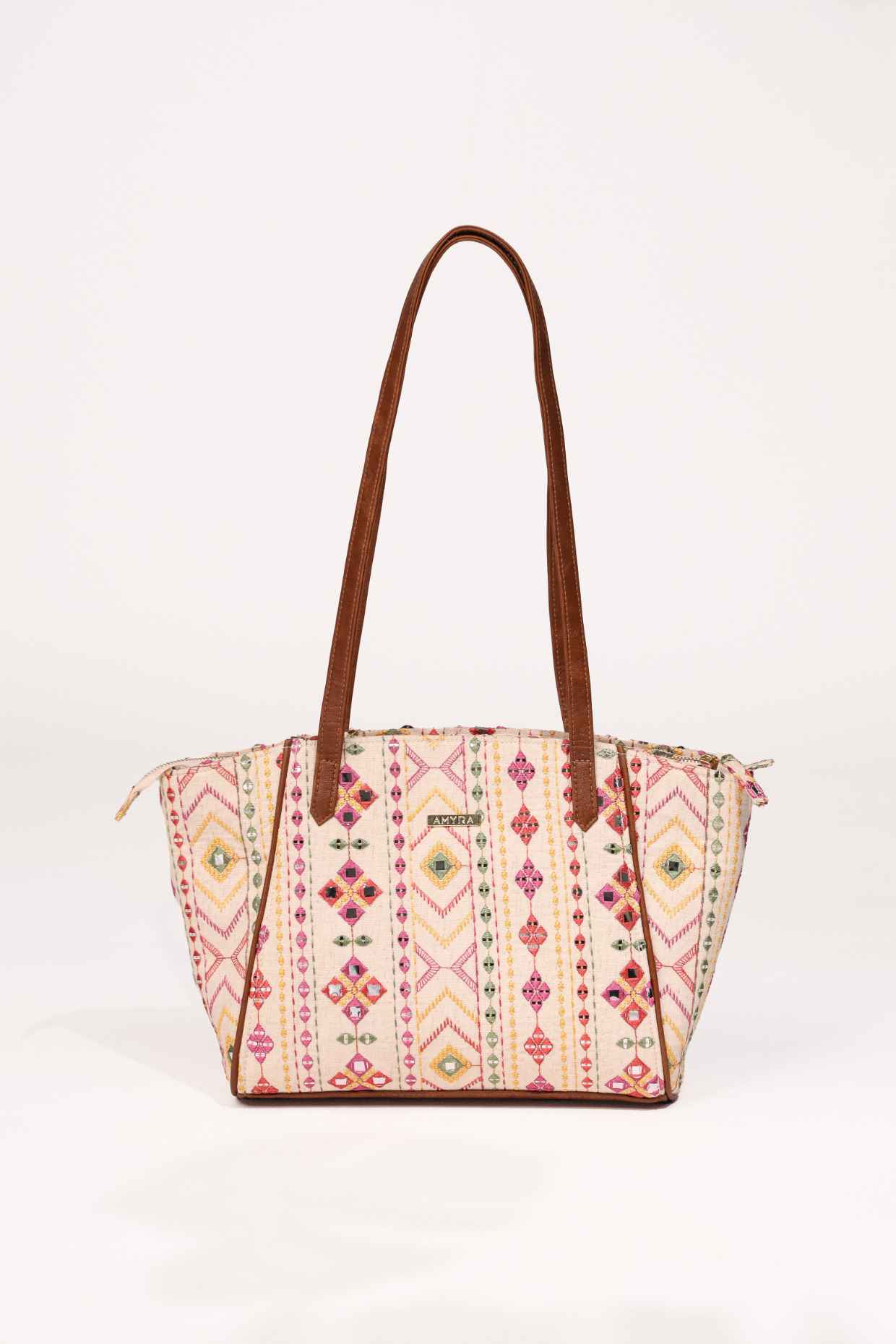 Nadia Mirror Embroidered Tote Bag