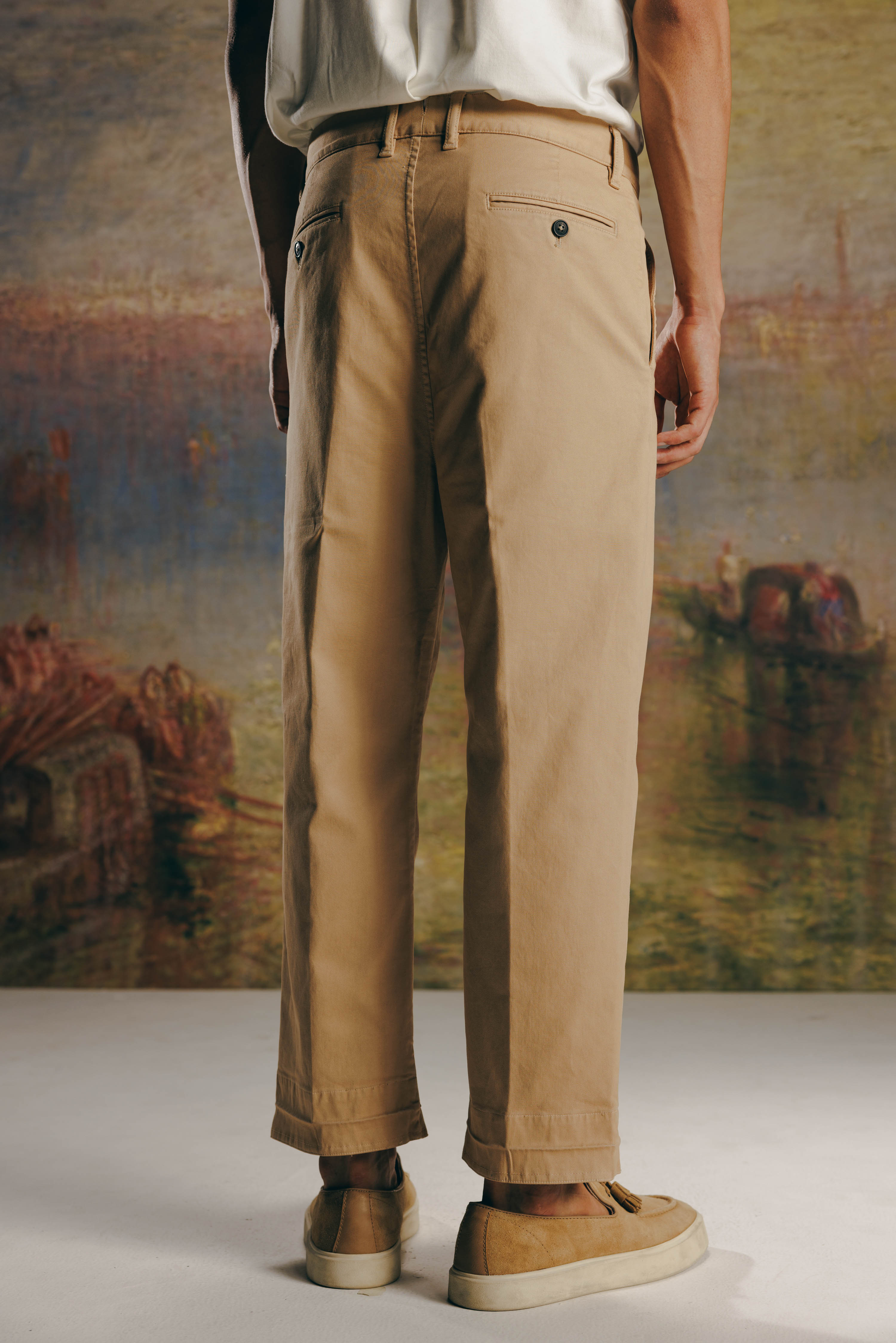 Twill Straight Trousers