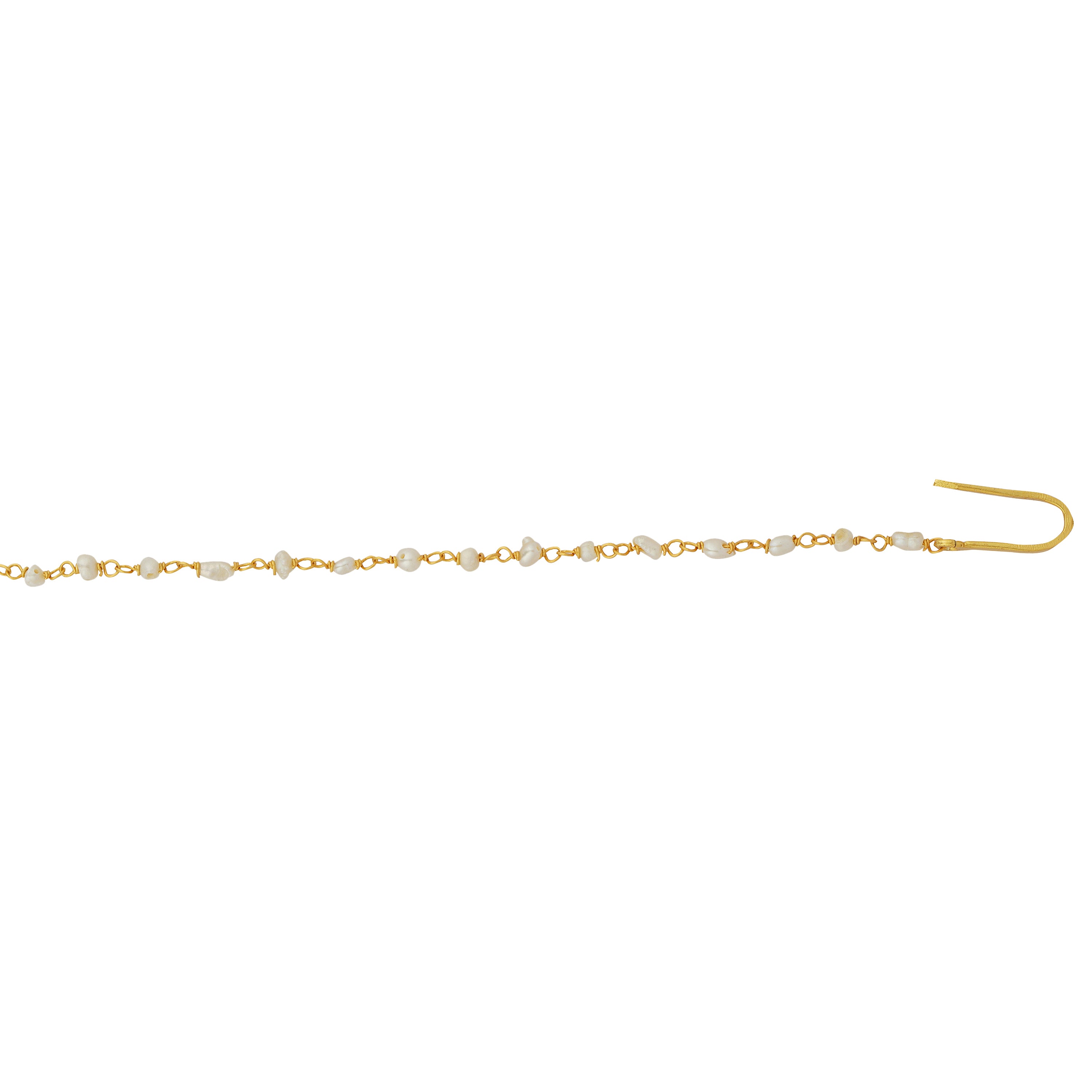 Delicate Dream Nose Ring with Mirror Polki and Pearls