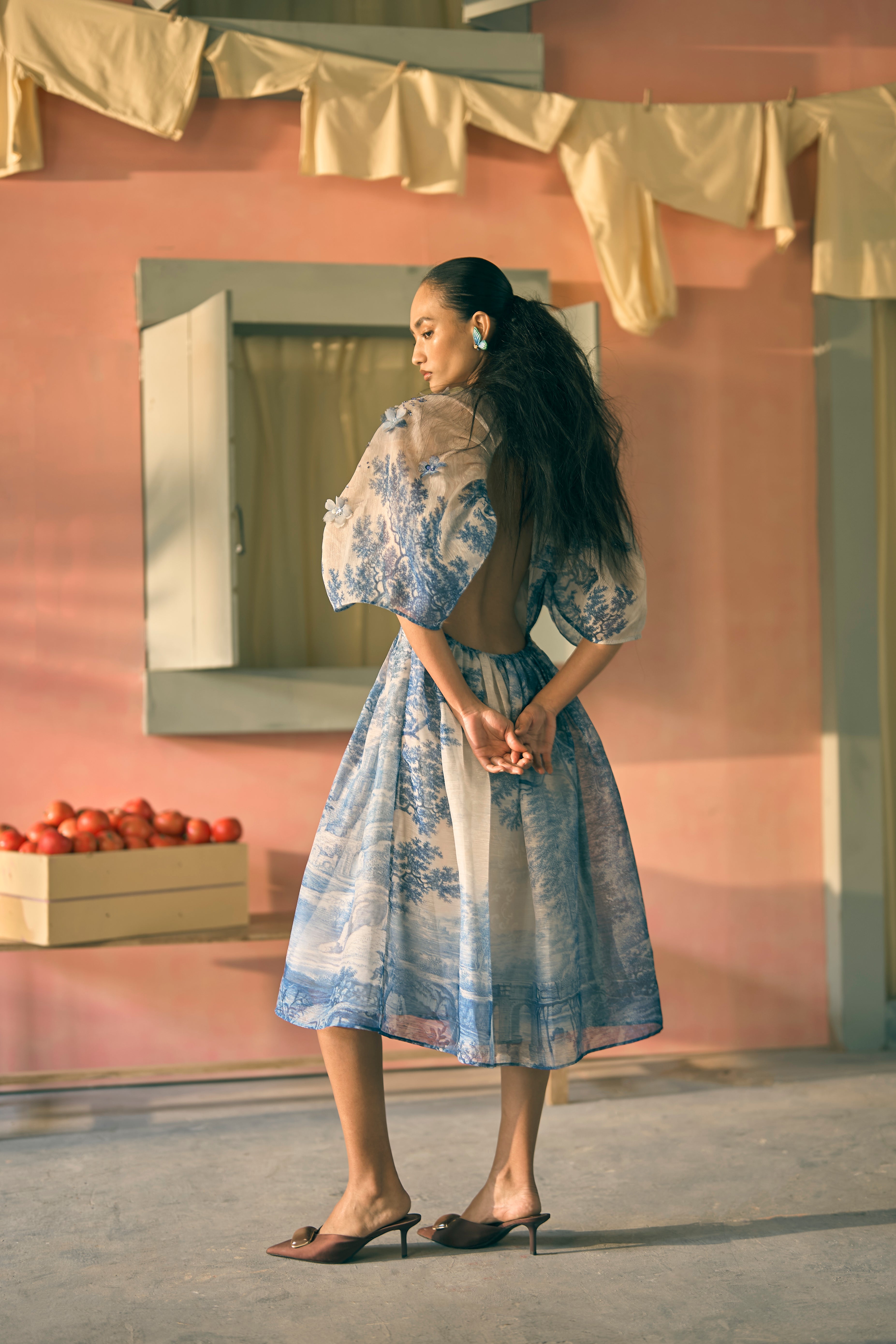 Porto Tintic Toile Dress