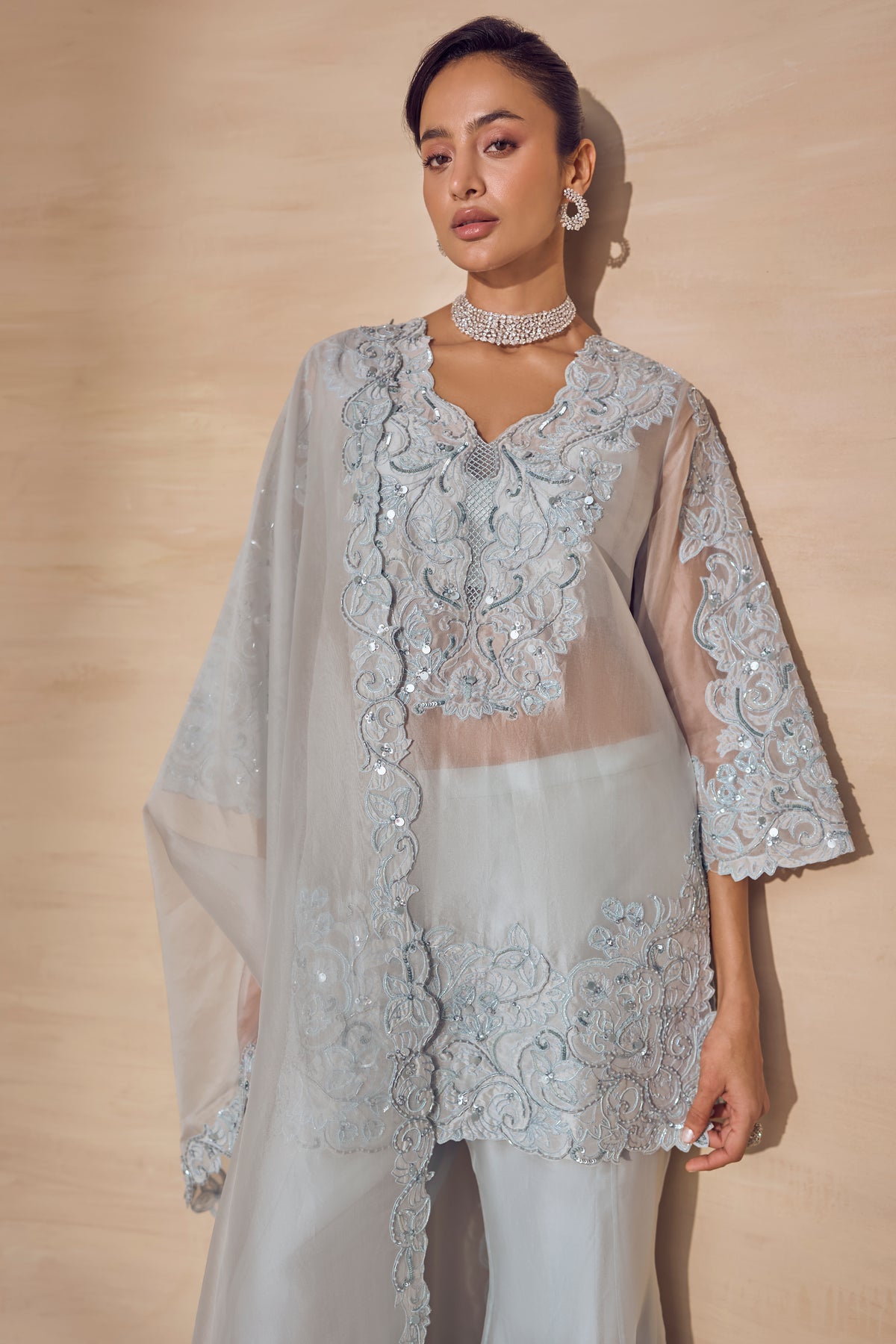 Silverleaf Cutwork Gharara Set