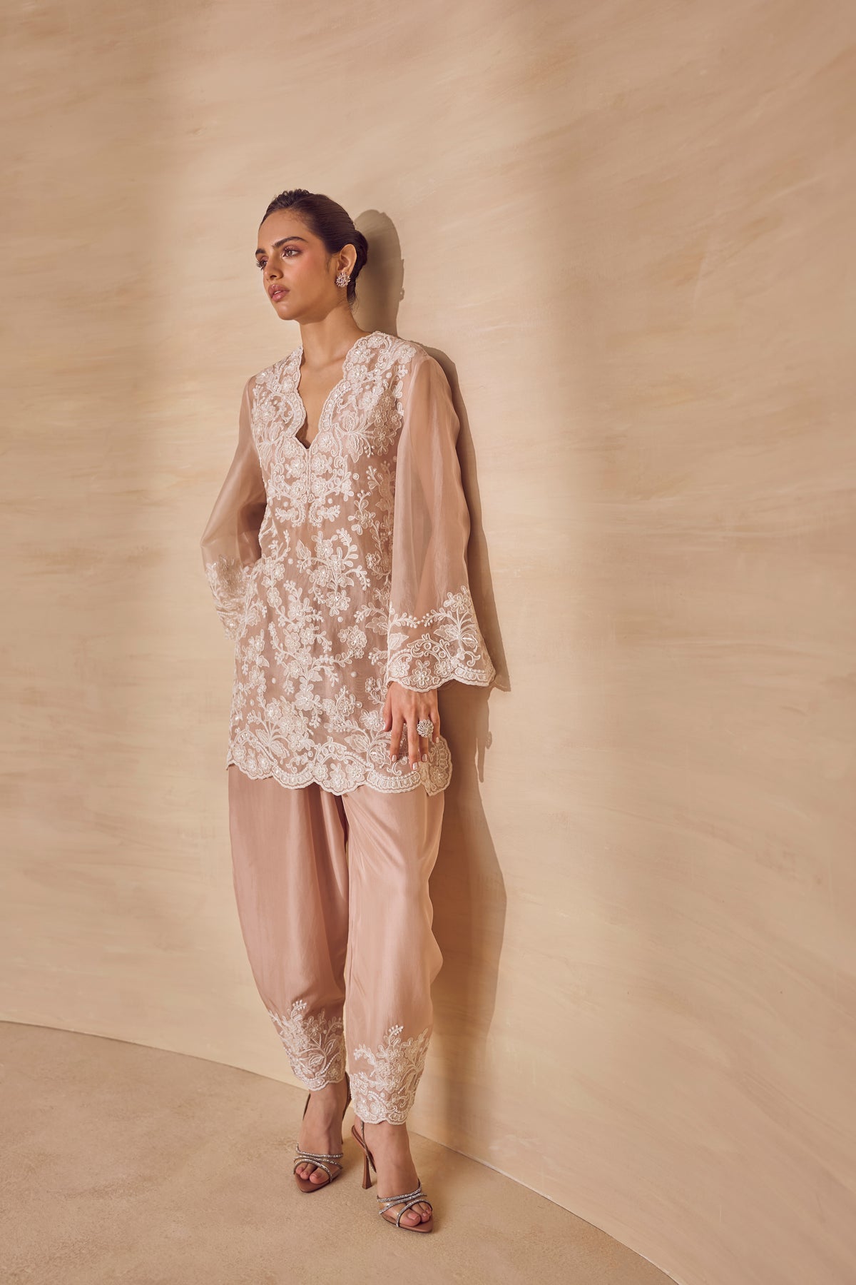 Champagne Petal Kurta Set