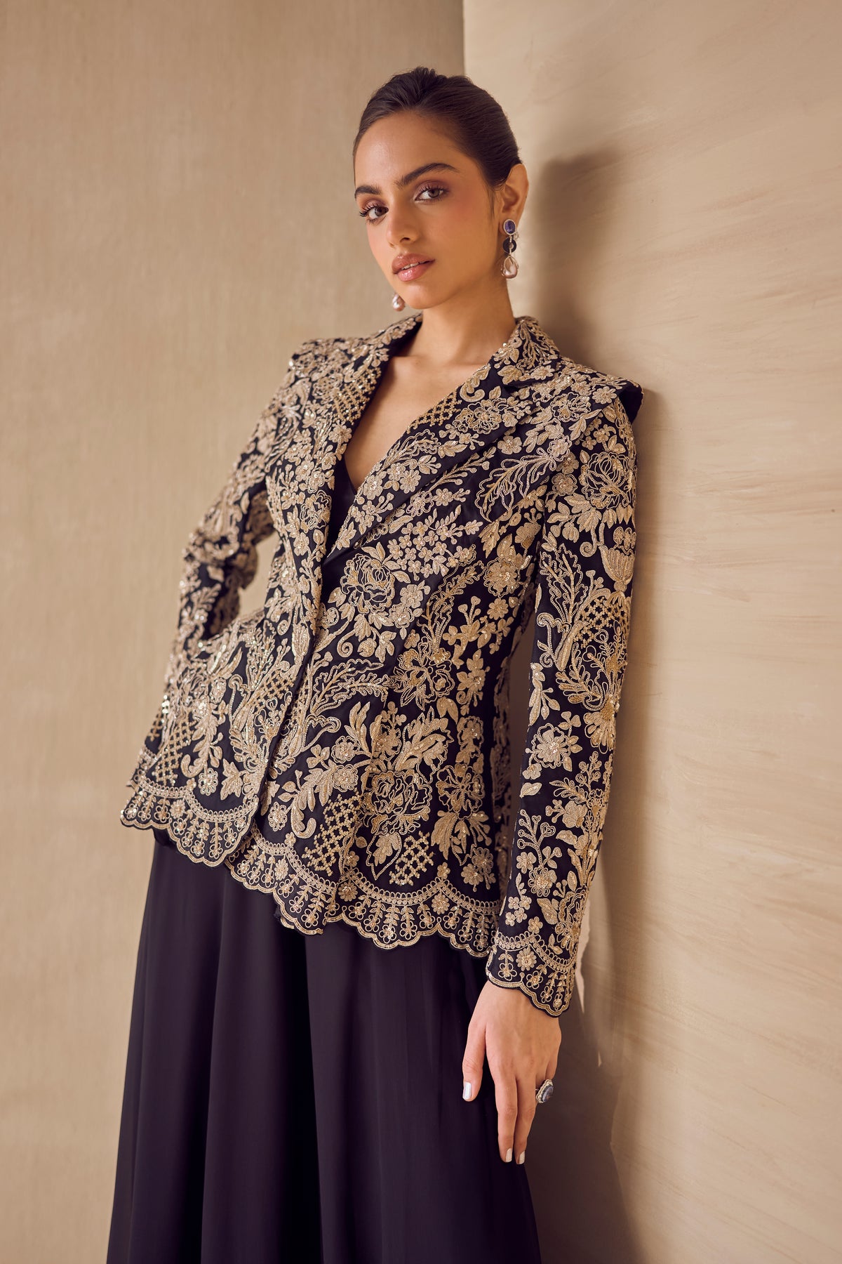 Vesper Gold Embroidered Jacket