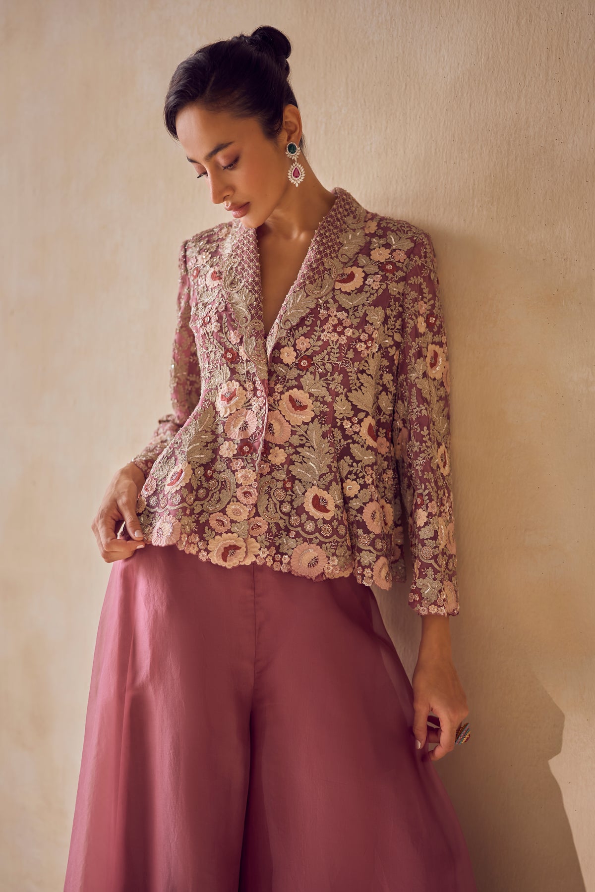 Mulberry Bloom Jacket Set