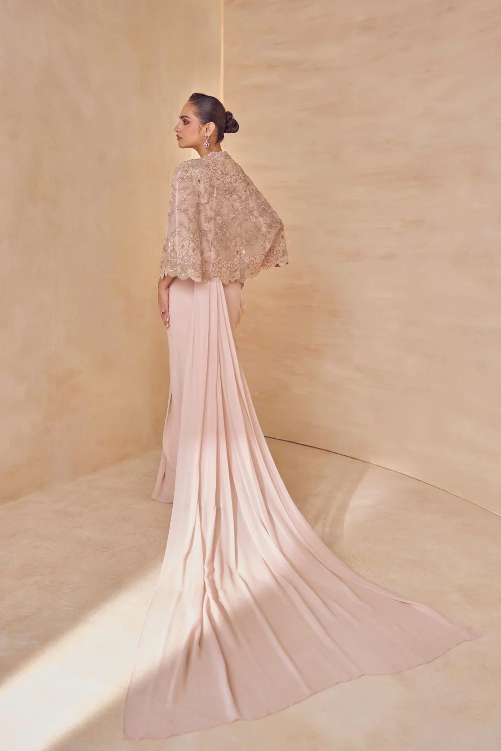 Alabast Cape Saree Set
