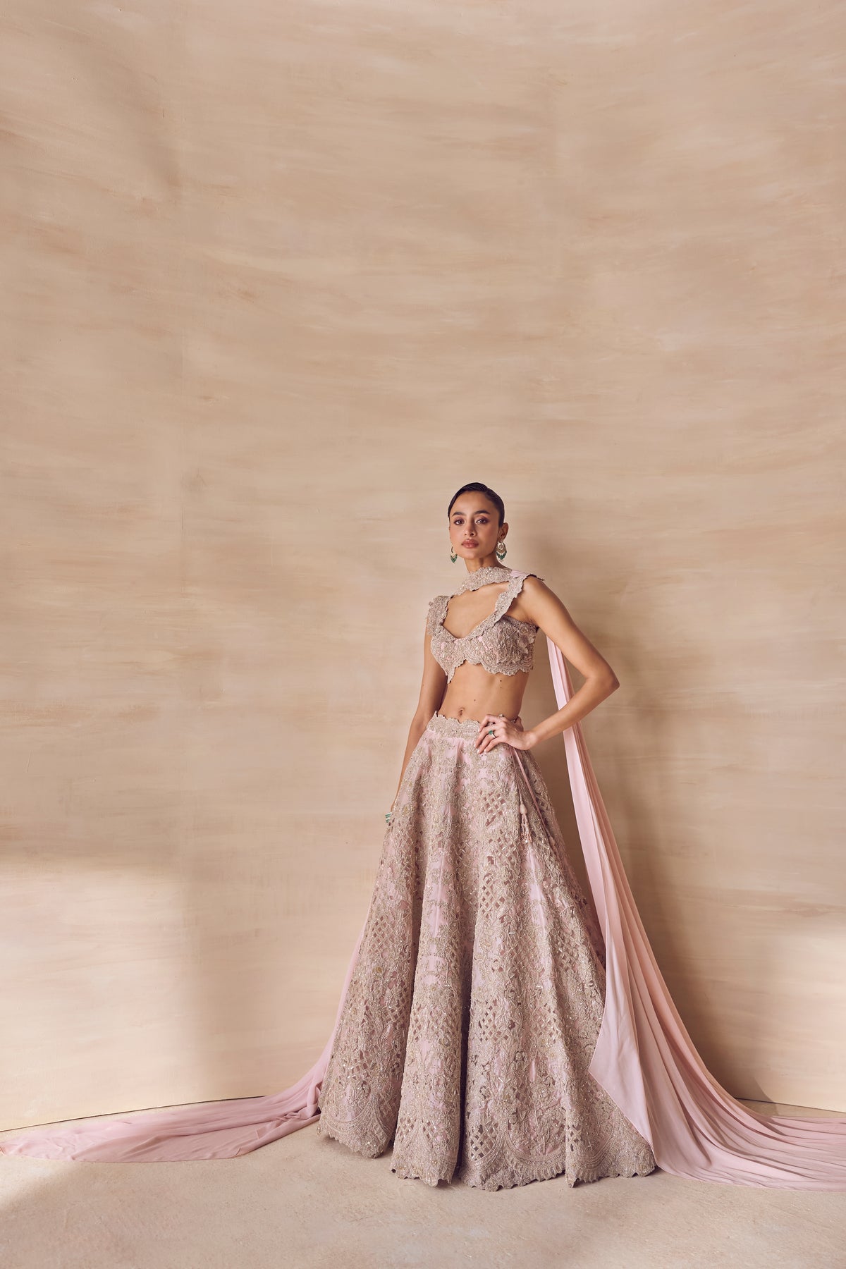 Whistling Rose Cutout Lehenga