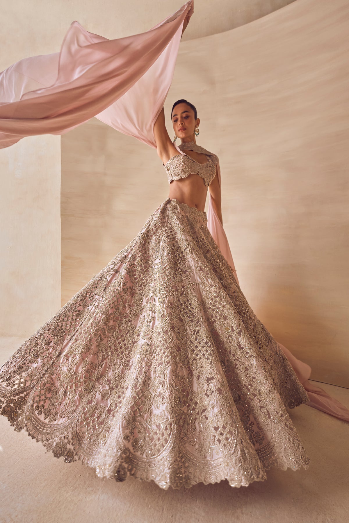 Whistling Rose Cutout Lehenga