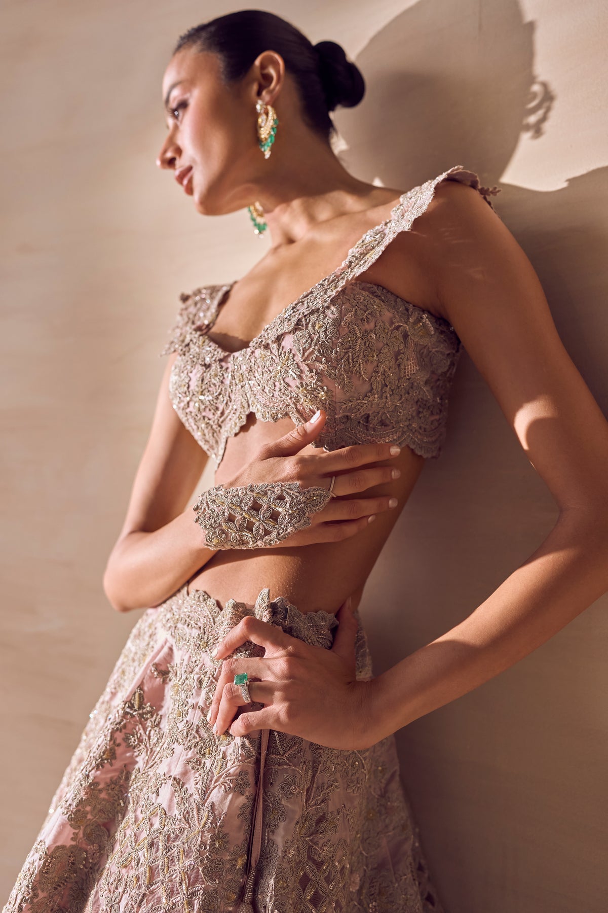 Whistling Rose Cutout Lehenga