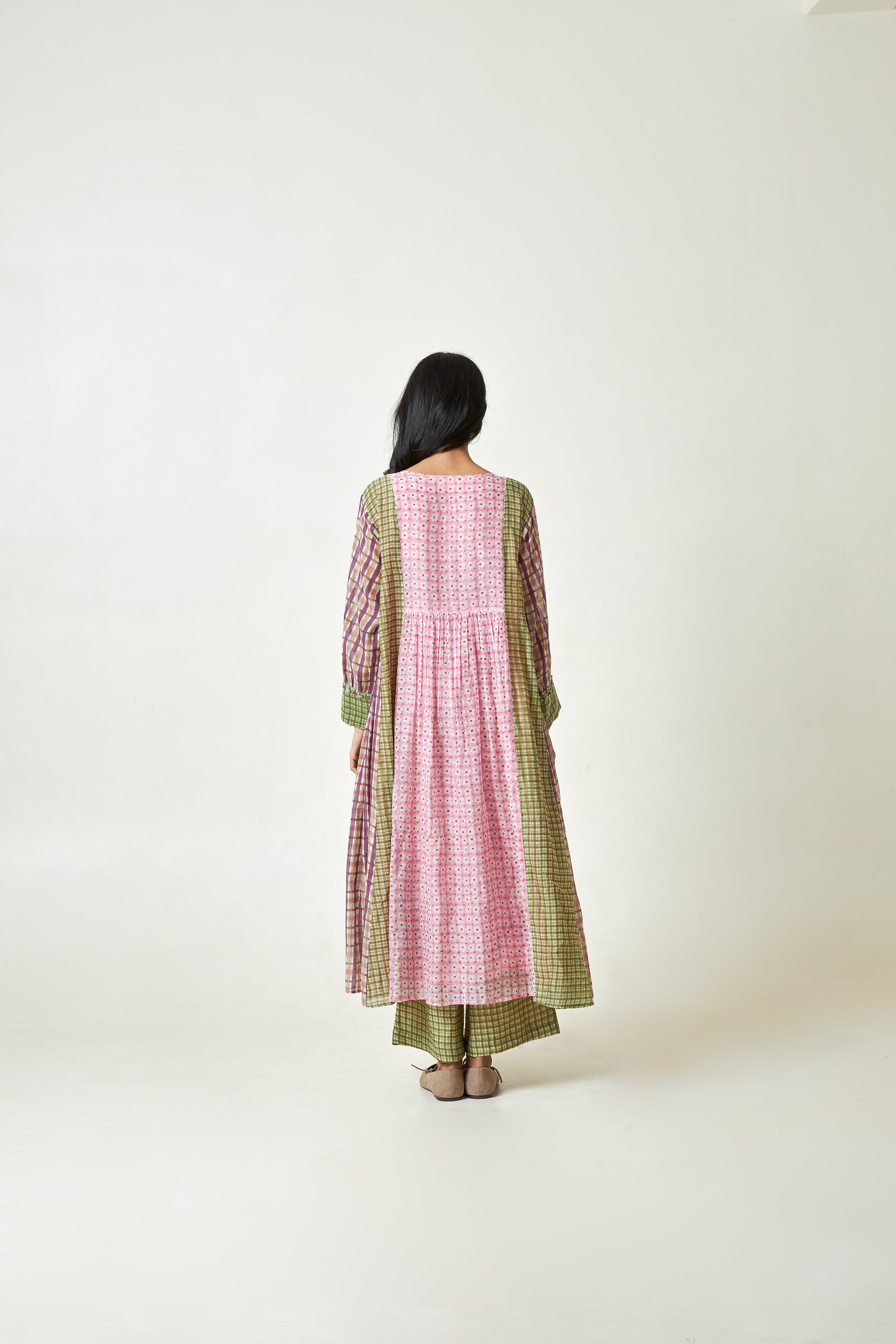Coral Haze Block Printed Kurta Set- Set Of 3