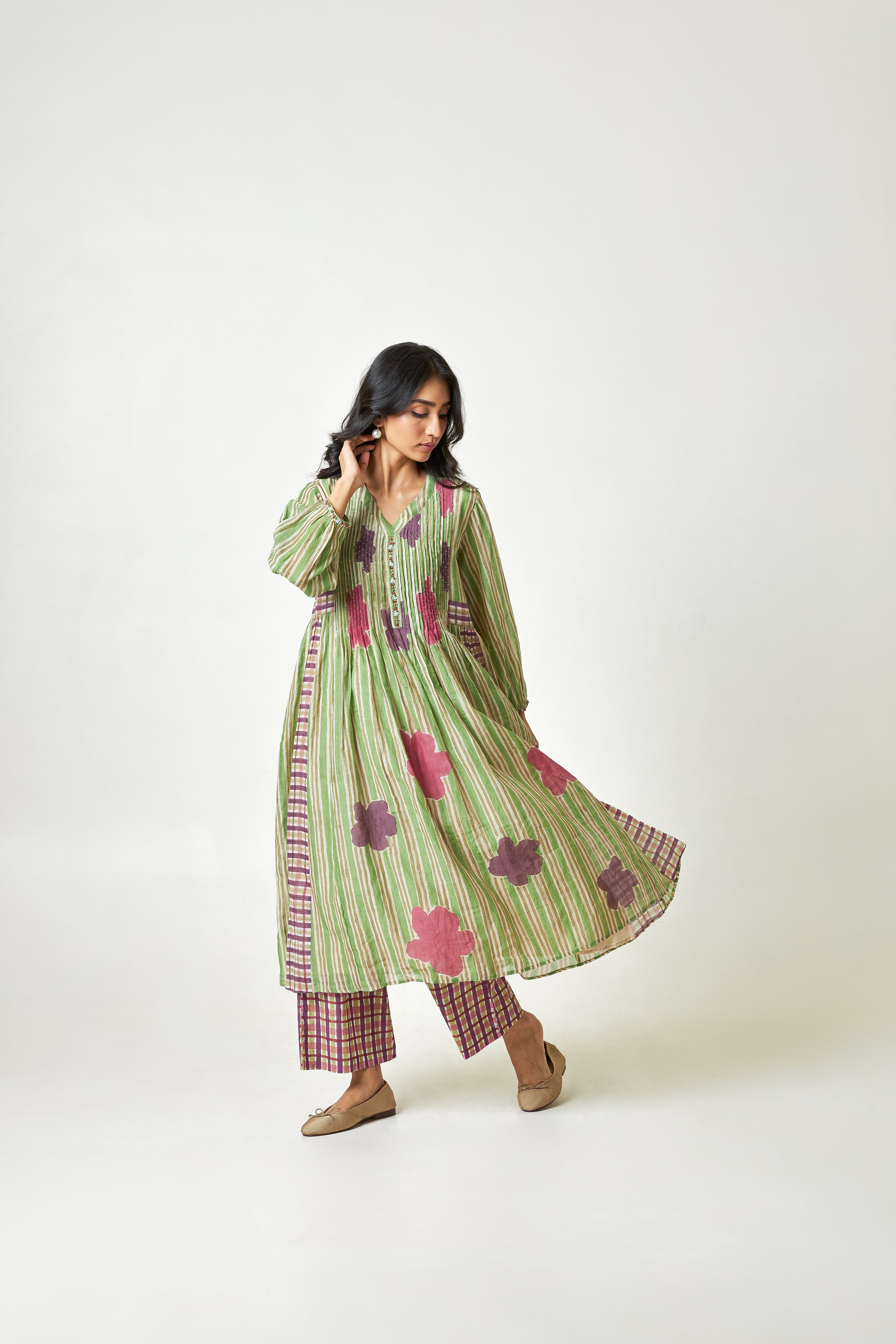 Palmshade Block Printed Kurta Set- Set Of 3