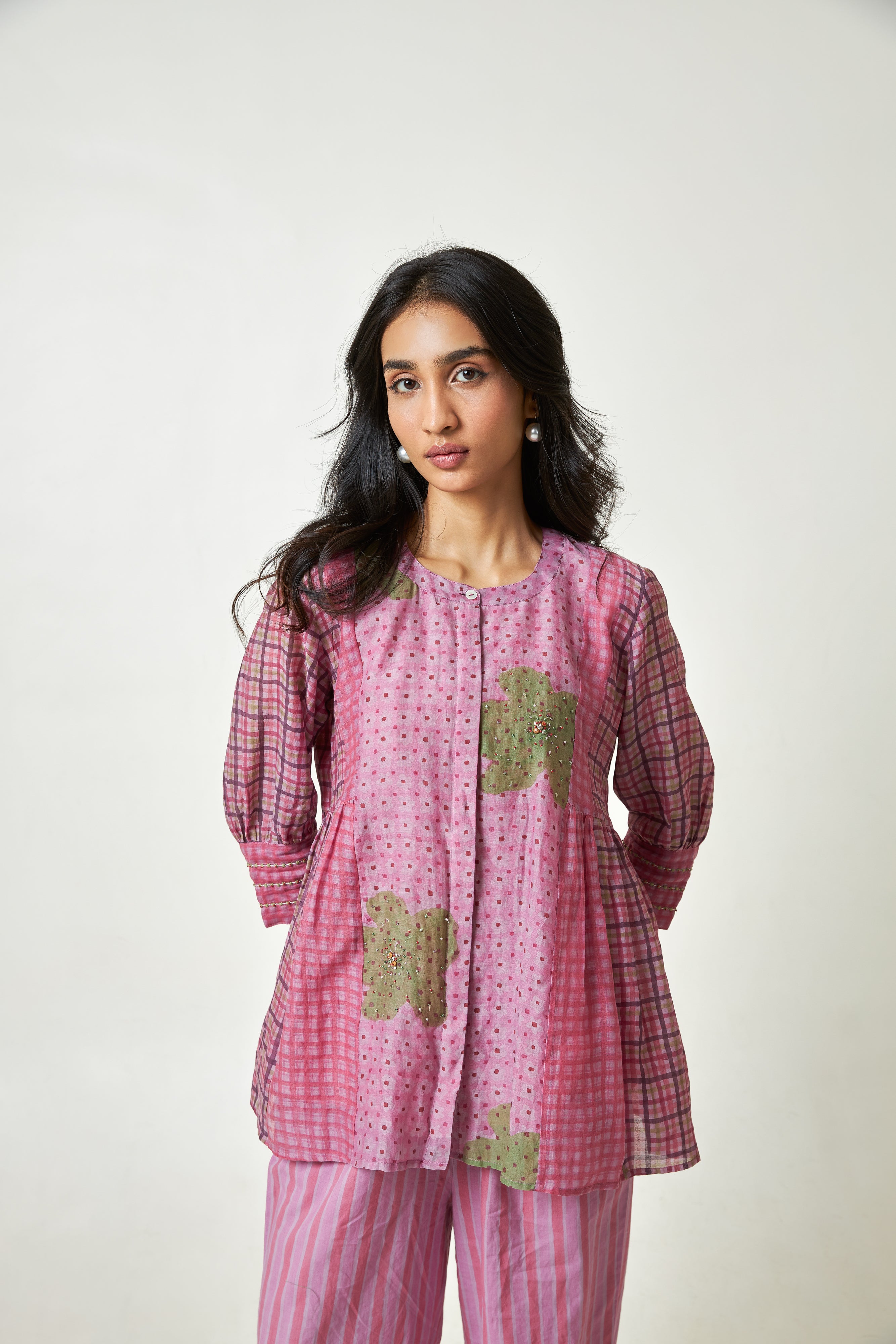 Holiday Mood Embroidered Co-ord Set