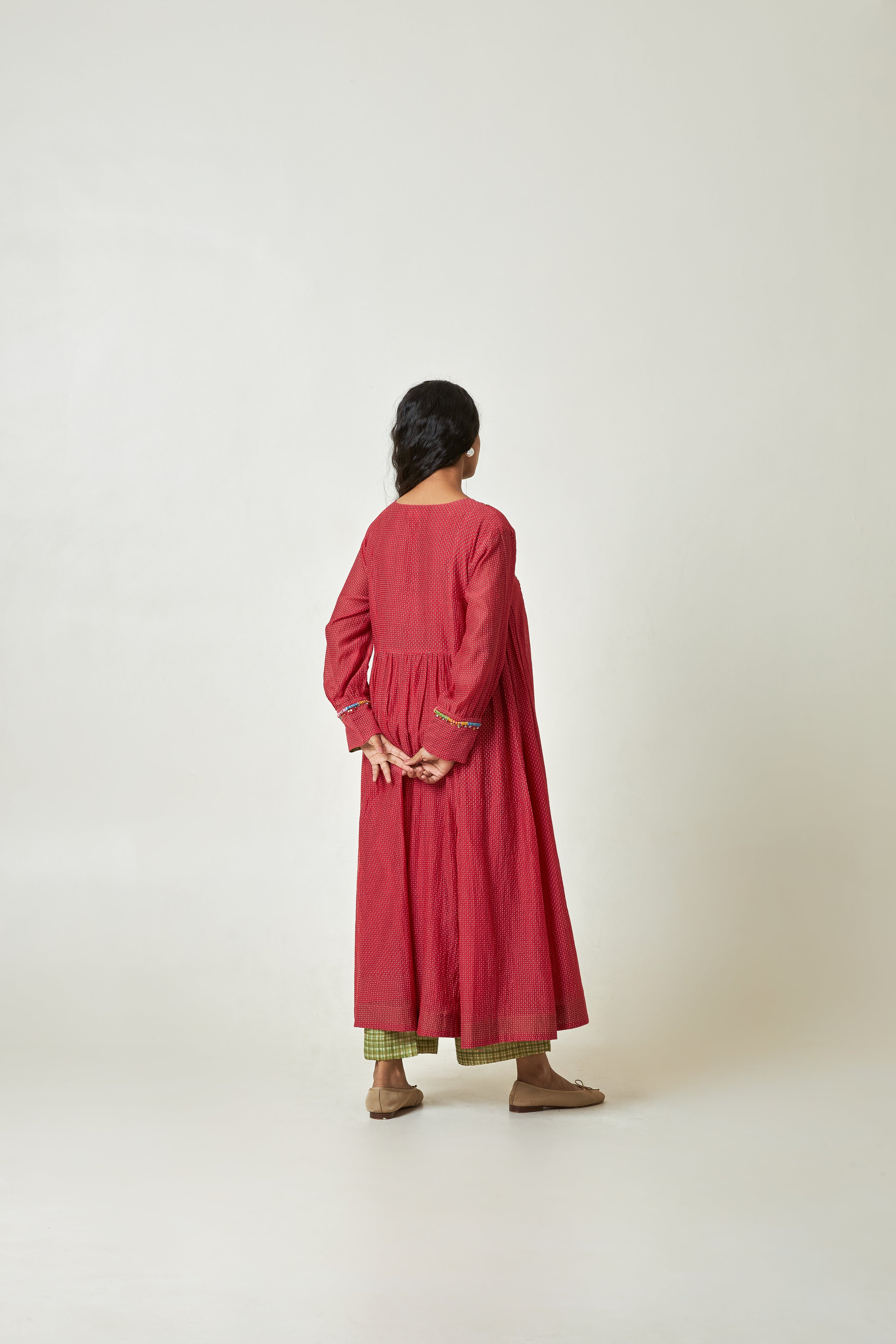 Scarlet Bloom Embroidered Kurta Set- Set Of 3