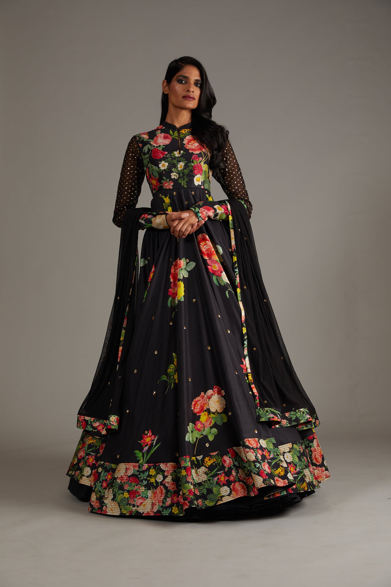 Floral Multicolour Anarkali Set
