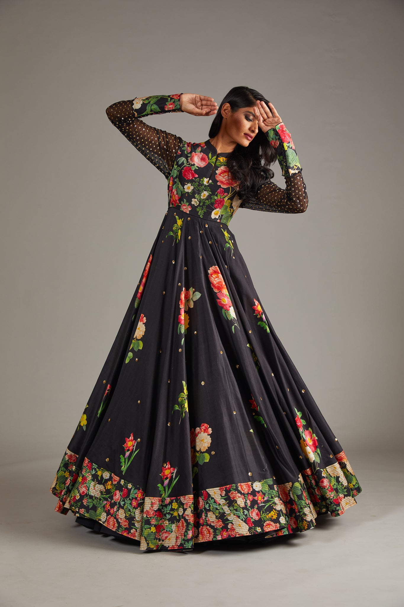 Floral Multicolour Anarkali Set