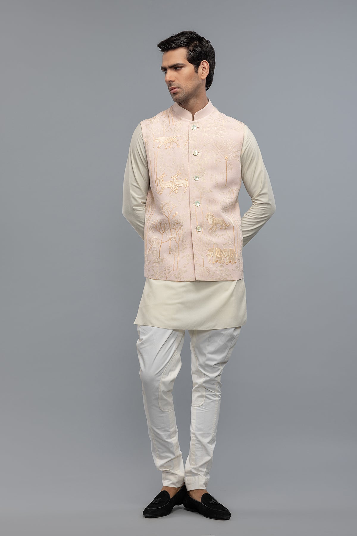 Ivory Matka Bundi With Resham Embroidery