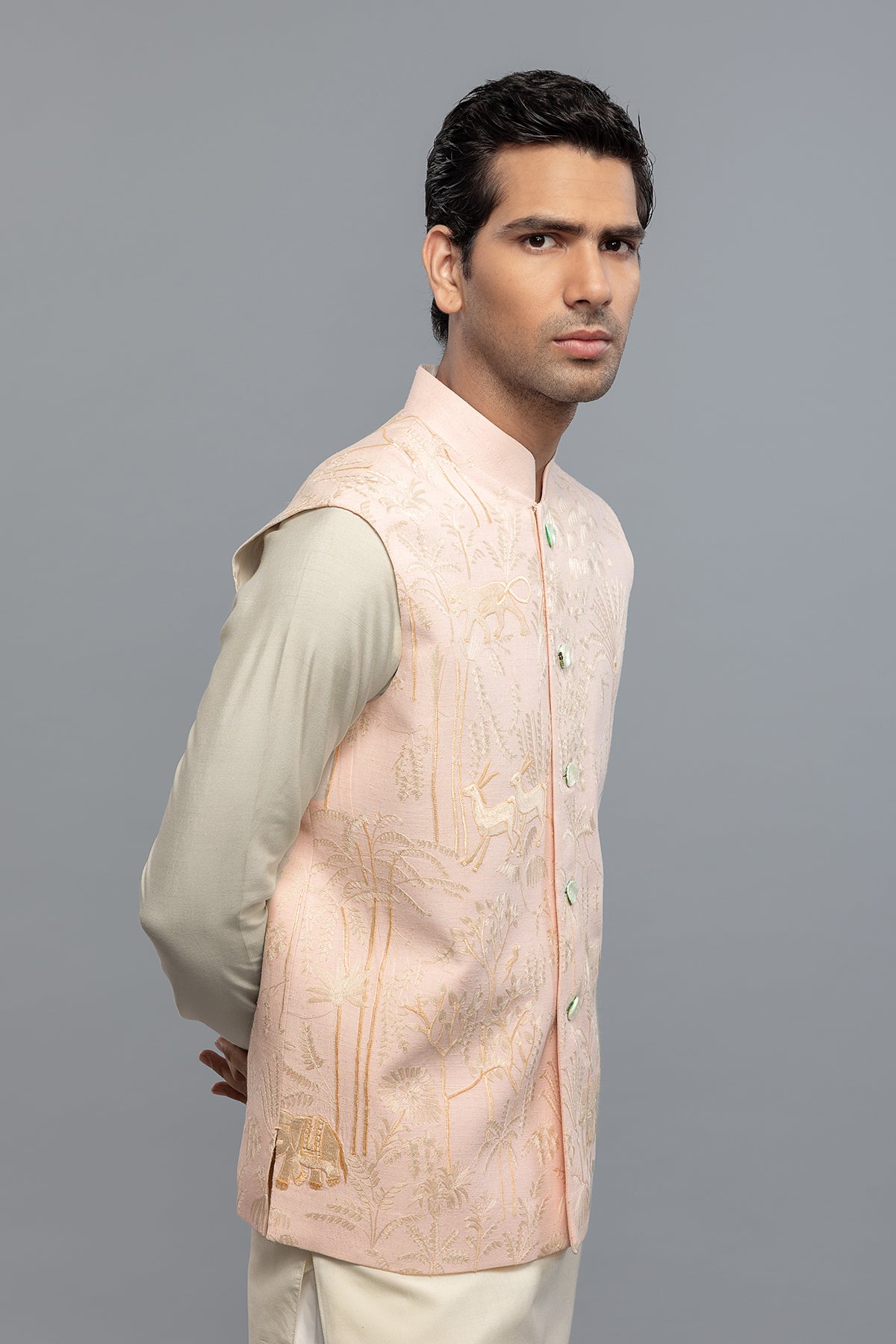 Ivory Matka Bundi With Resham Embroidery